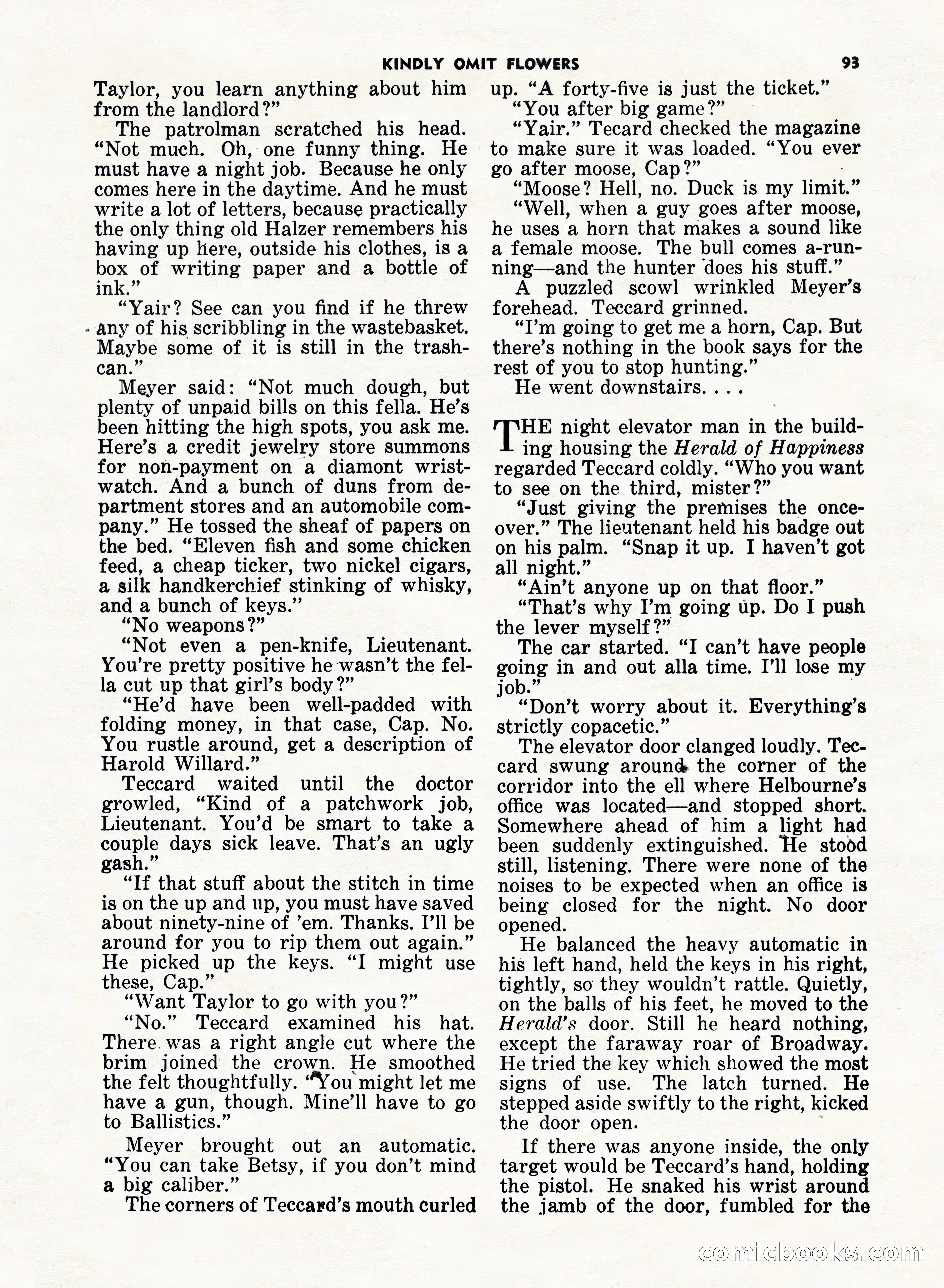 5 Detective Novels Magazine, Fall 1952 — page 93 of 132
