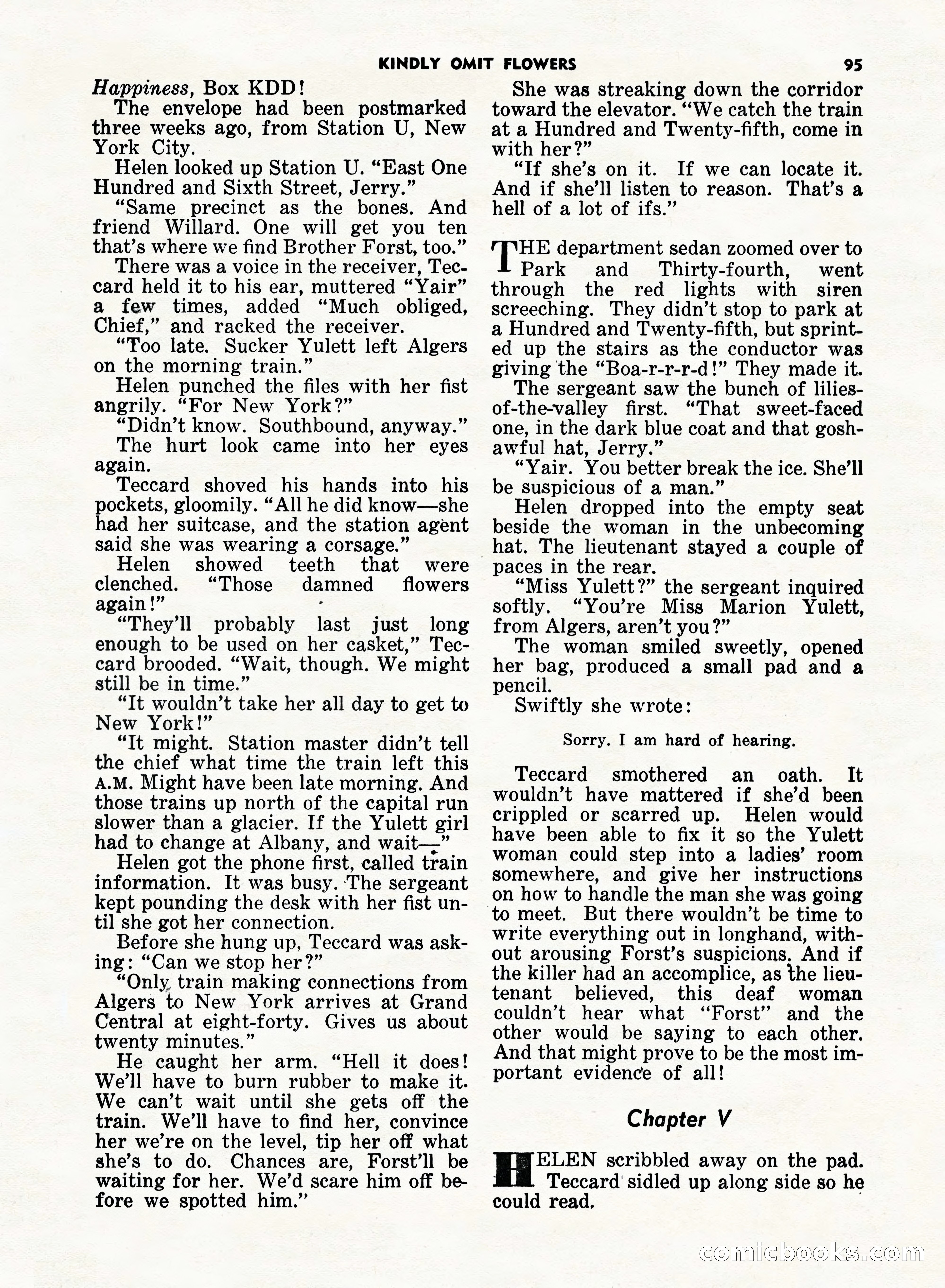5 Detective Novels Magazine, Fall 1952 — page 95 of 132
