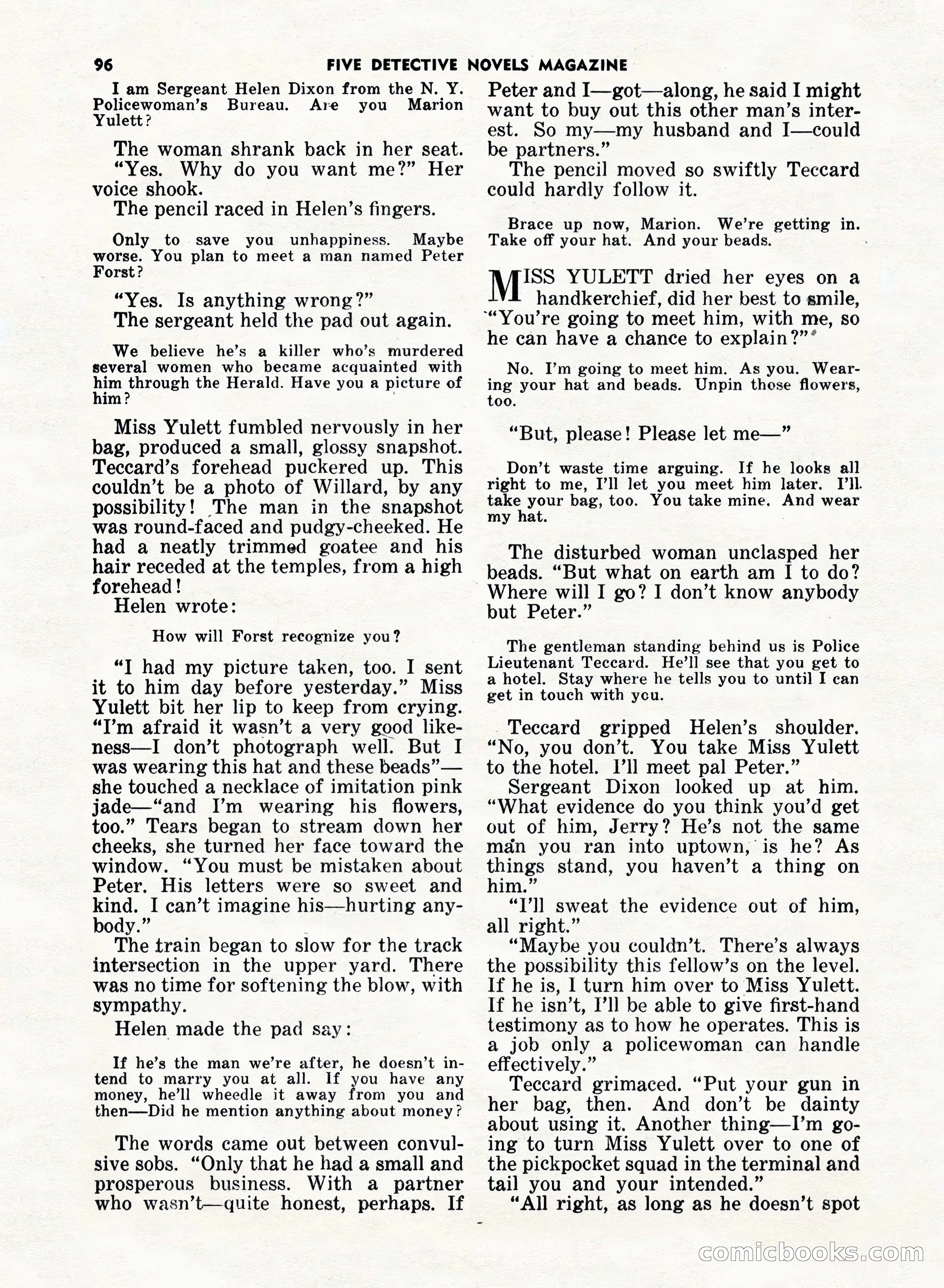 5 Detective Novels Magazine, Fall 1952 — page 96 of 132