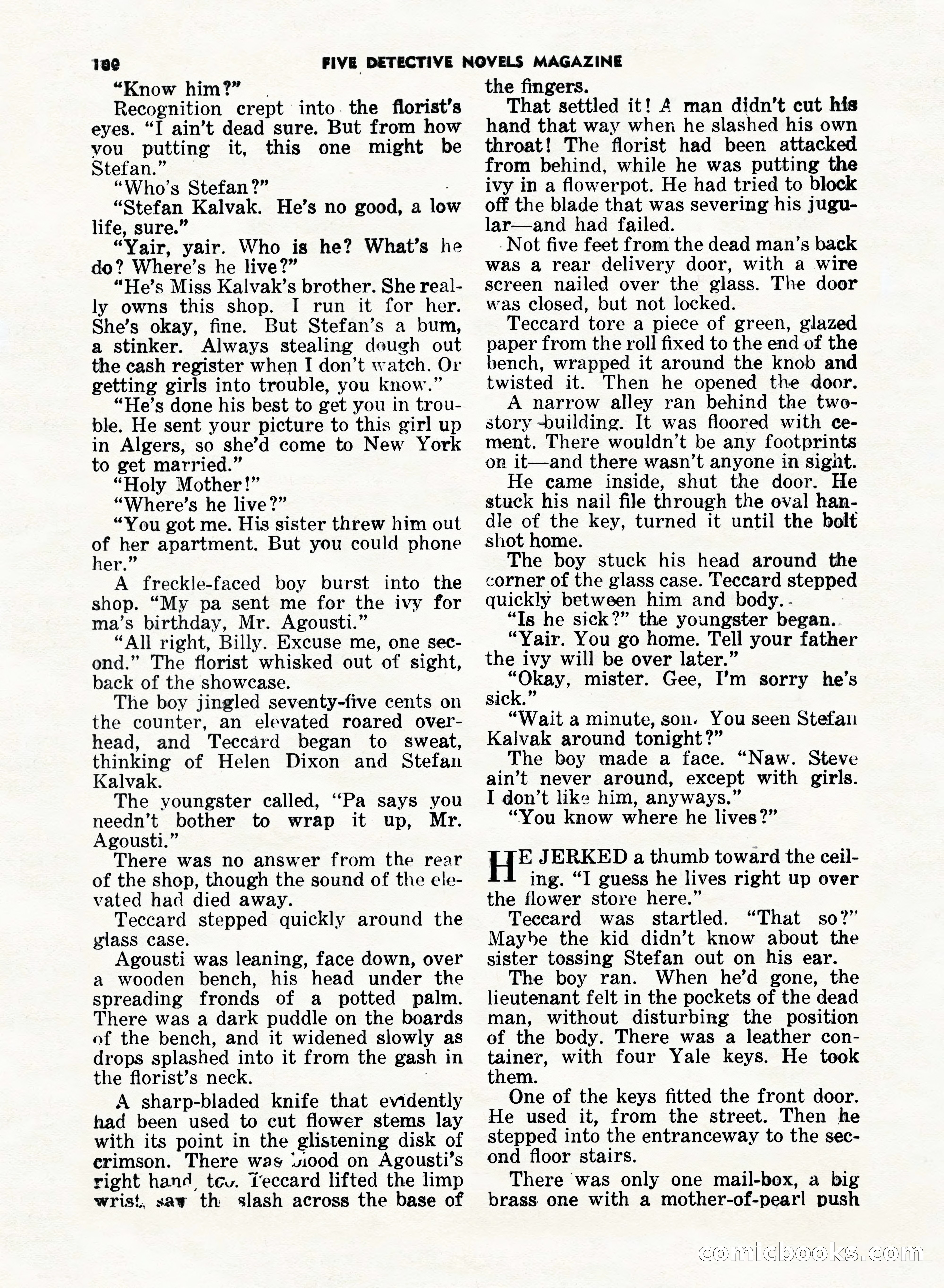 5 Detective Novels Magazine, Fall 1952 — page 100 of 132
