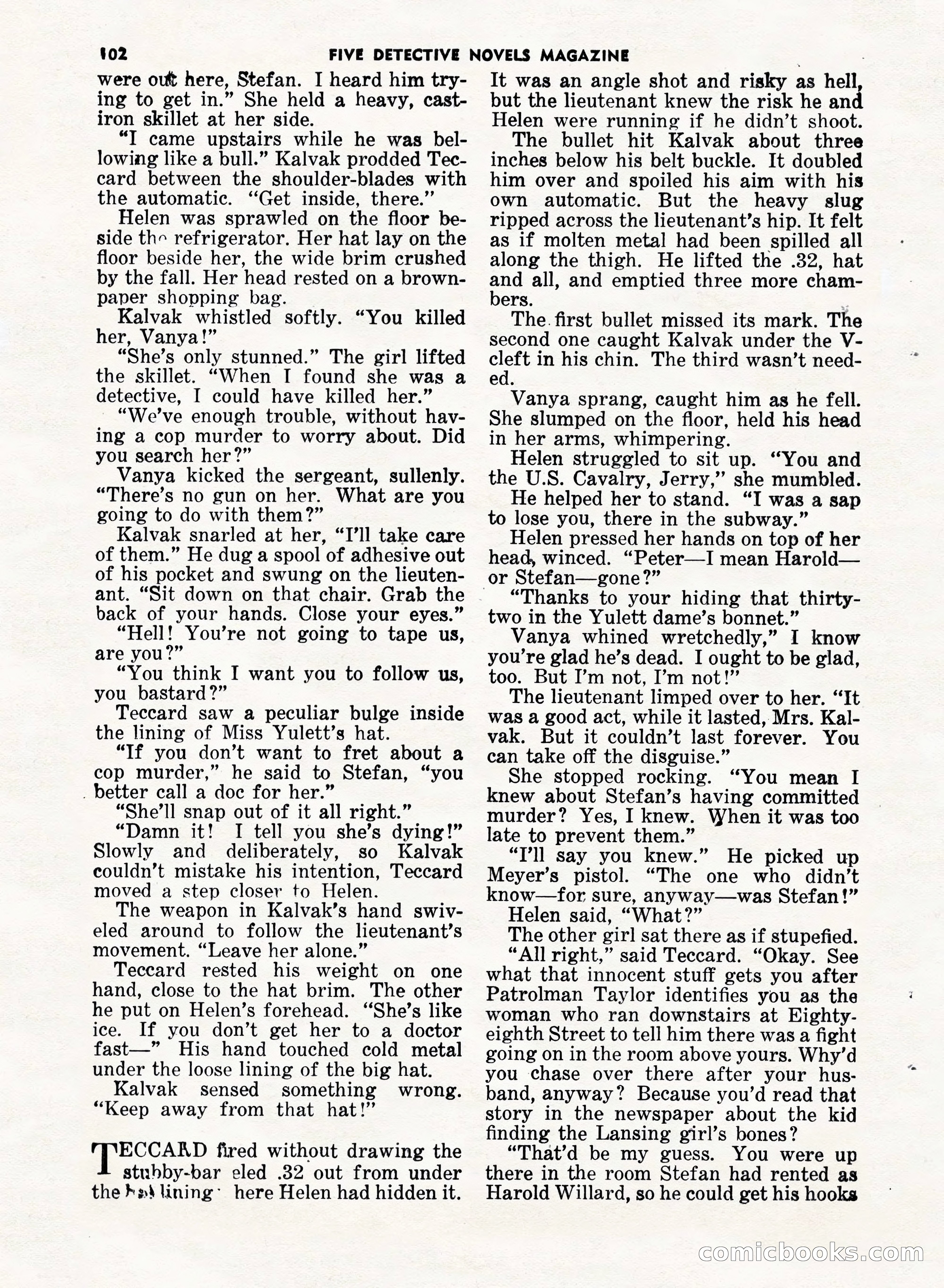 5 Detective Novels Magazine, Fall 1952 — page 102 of 132