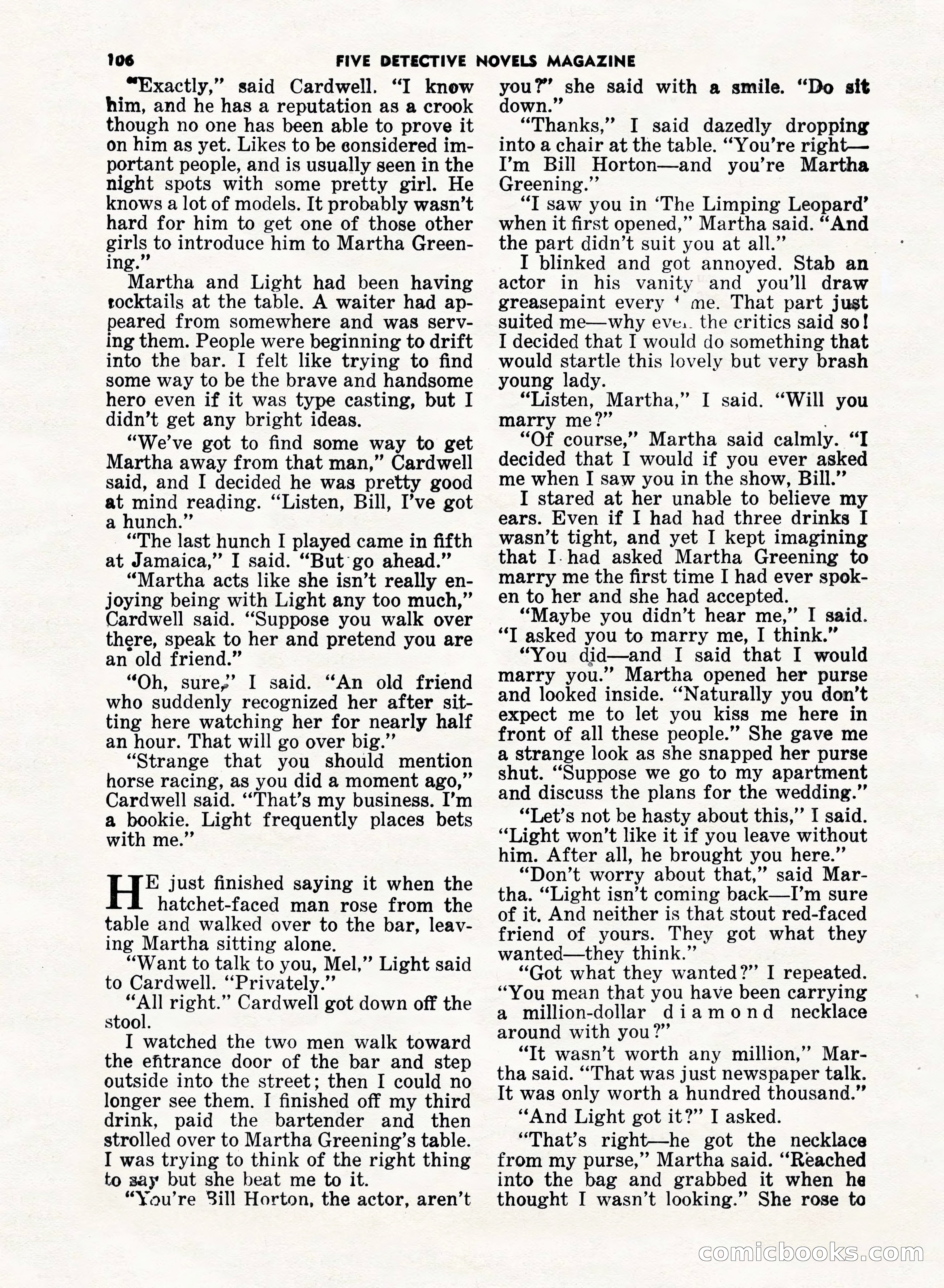 5 Detective Novels Magazine, Fall 1952 — page 106 of 132