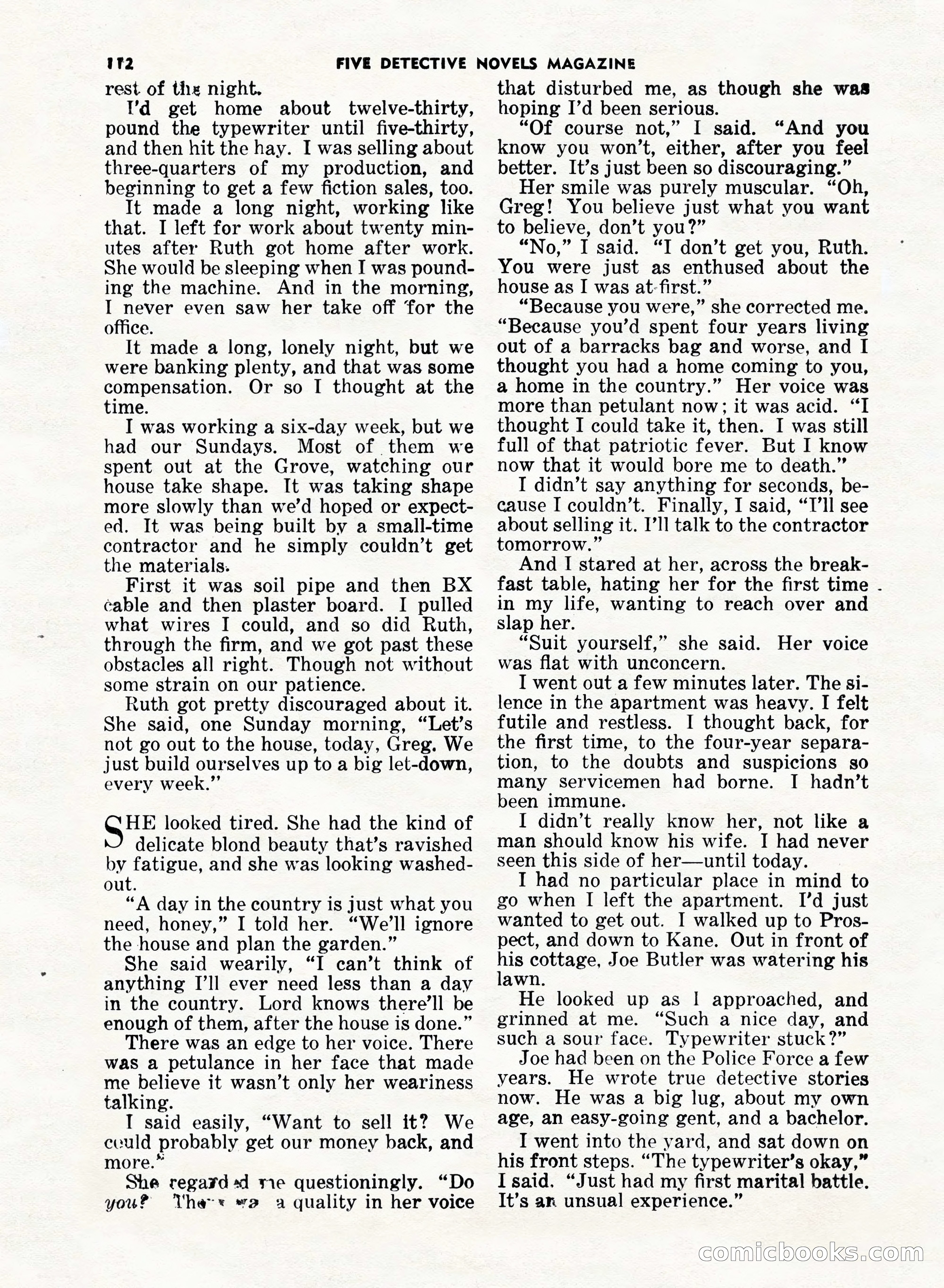 5 Detective Novels Magazine, Fall 1952 — page 112 of 132