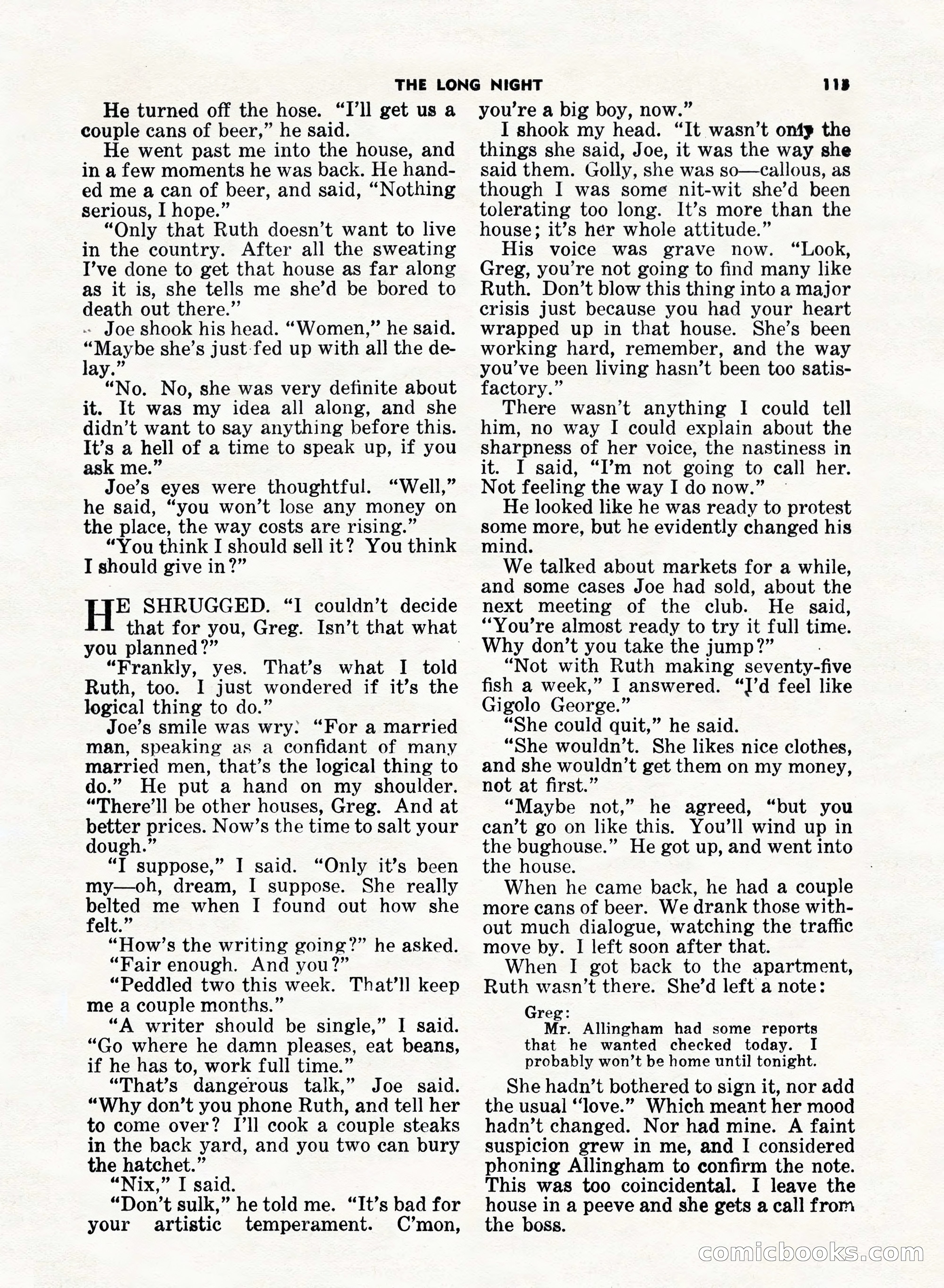 5 Detective Novels Magazine, Fall 1952 — page 113 of 132