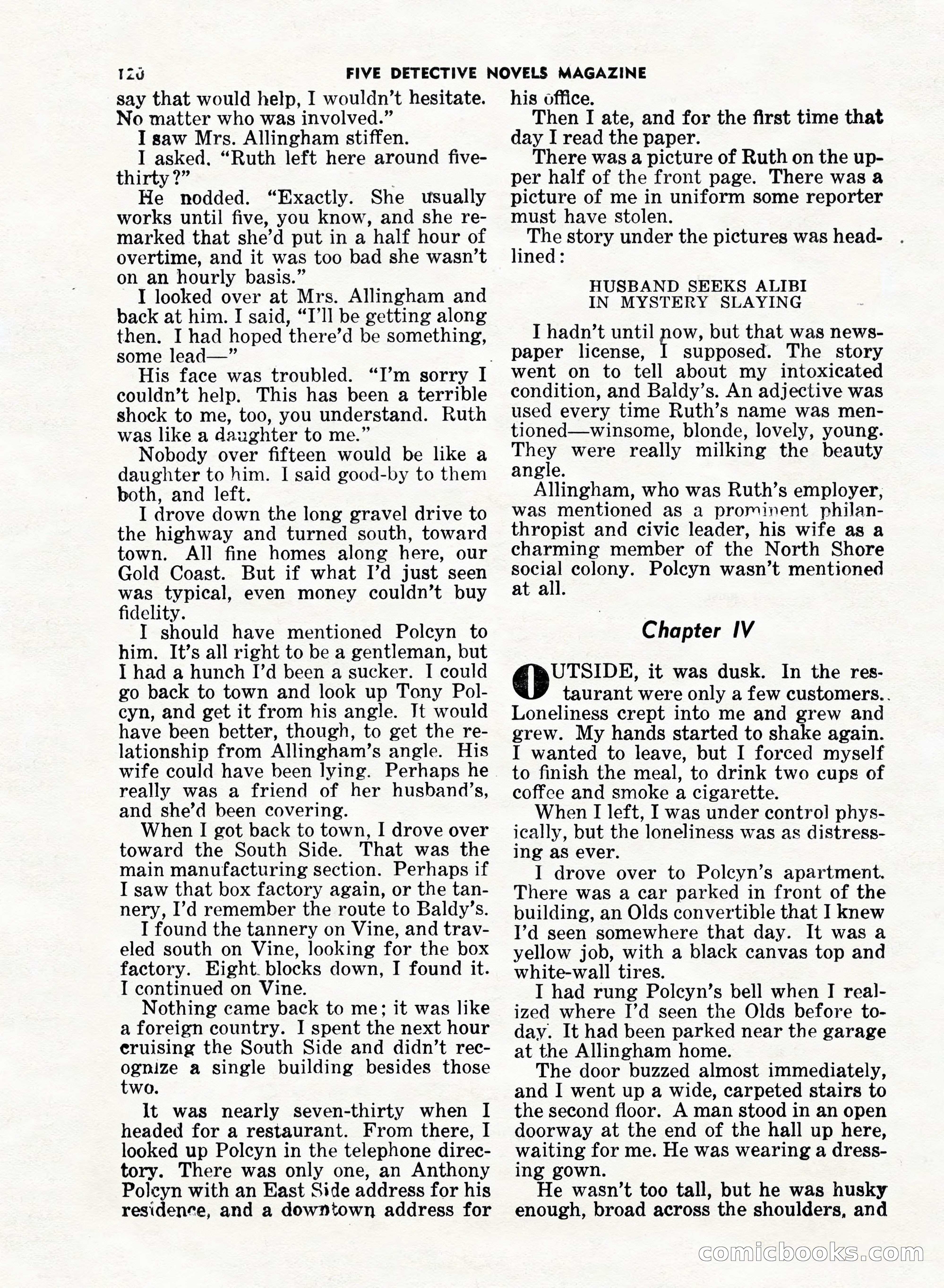 5 Detective Novels Magazine, Fall 1952 — page 120 of 132