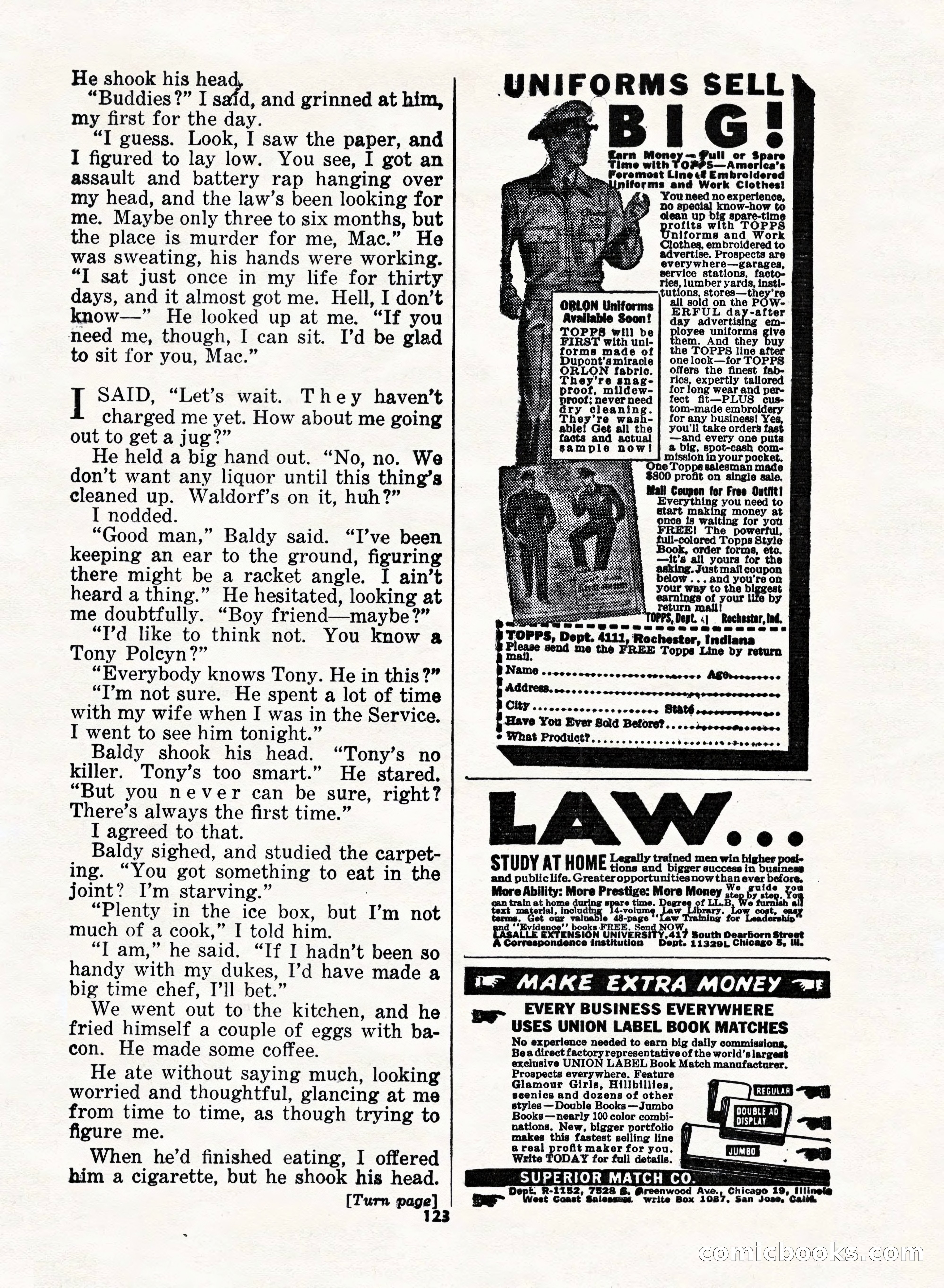 5 Detective Novels Magazine, Fall 1952 — page 123 of 132