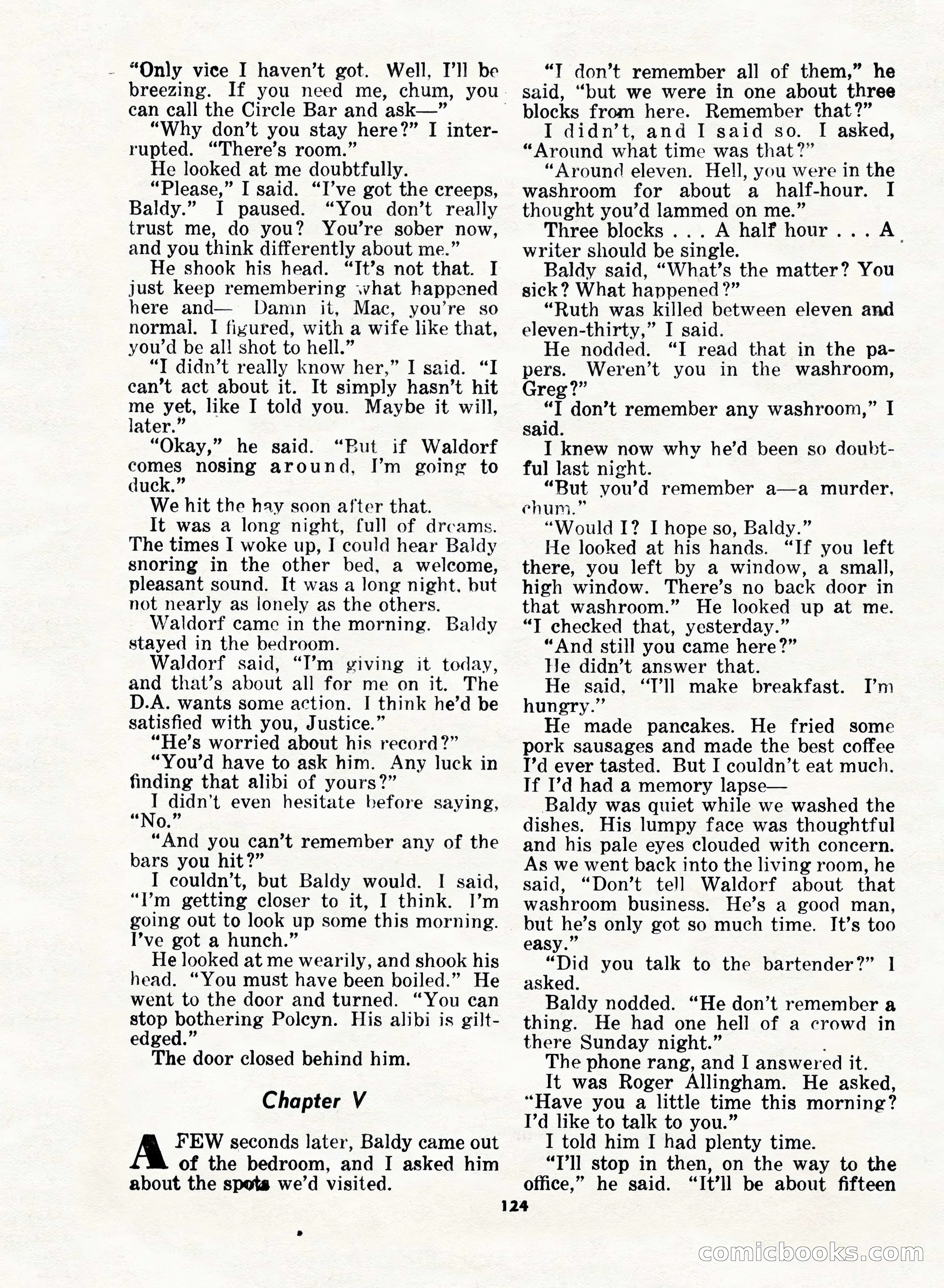 5 Detective Novels Magazine, Fall 1952 — page 124 of 132