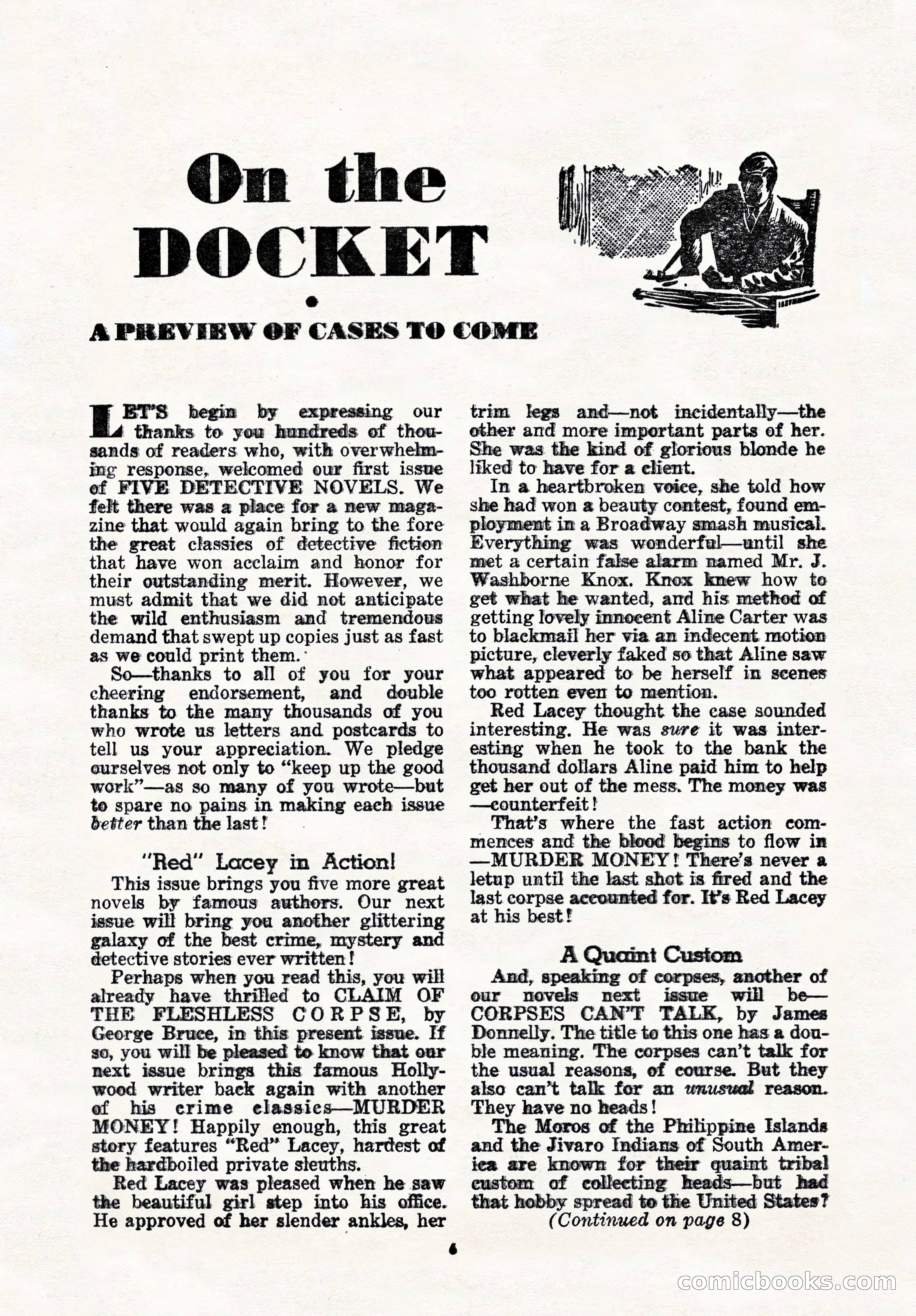 5 Detective Novels Magazine, Winter 1950 — page 6 of 148