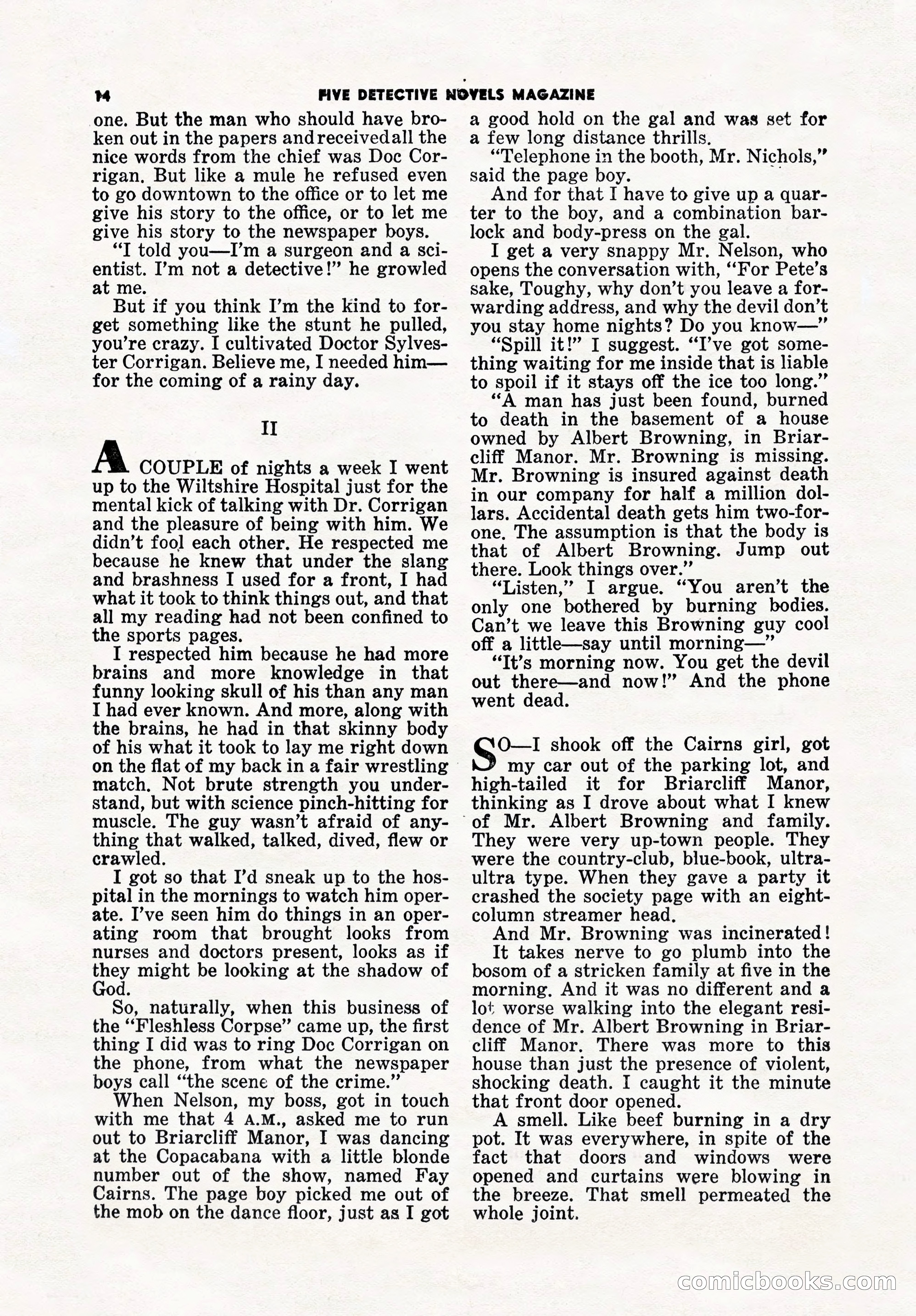 5 Detective Novels Magazine, Winter 1950 — page 14 of 148
