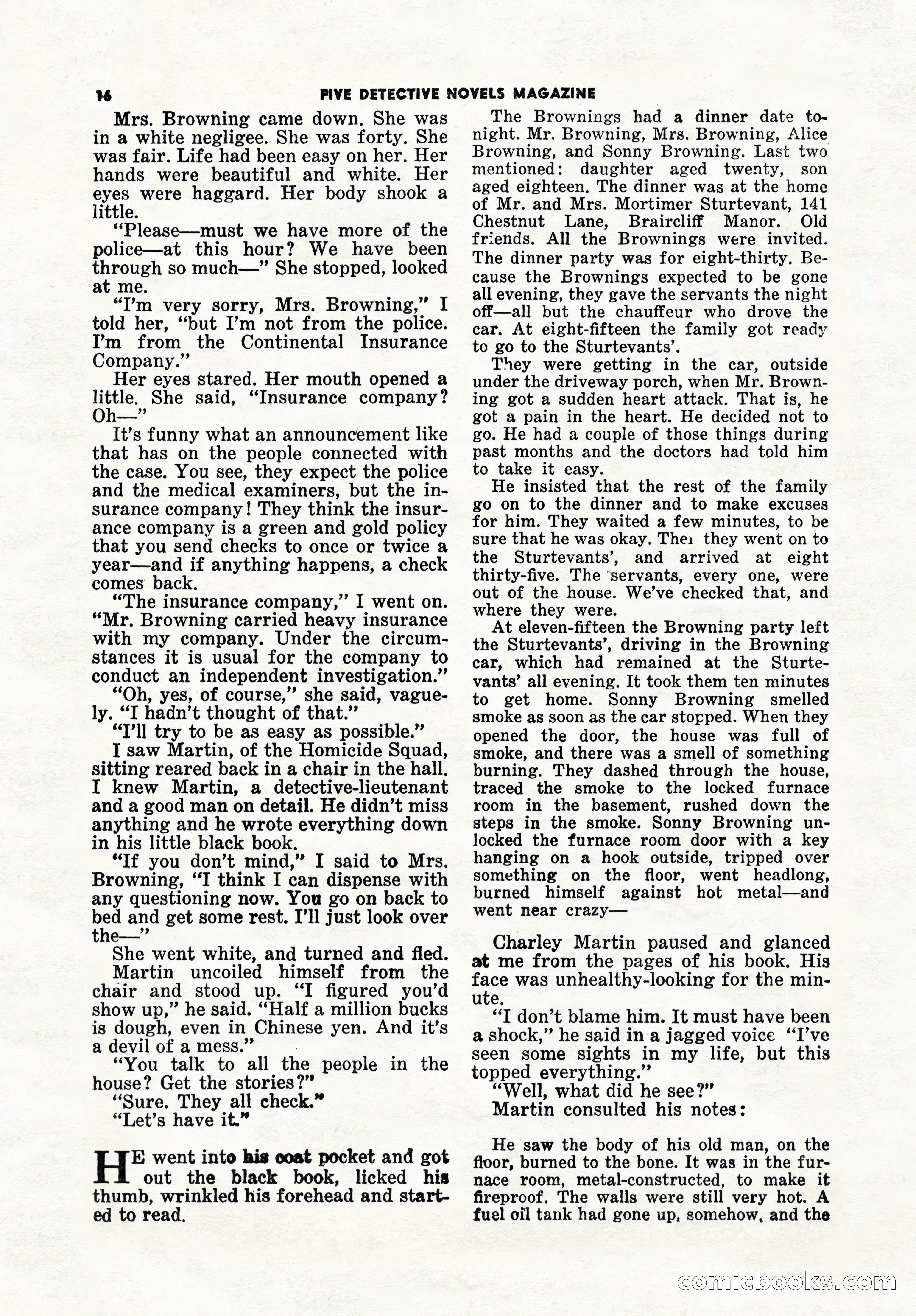 5 Detective Novels Magazine, Winter 1950 — page 16 of 148