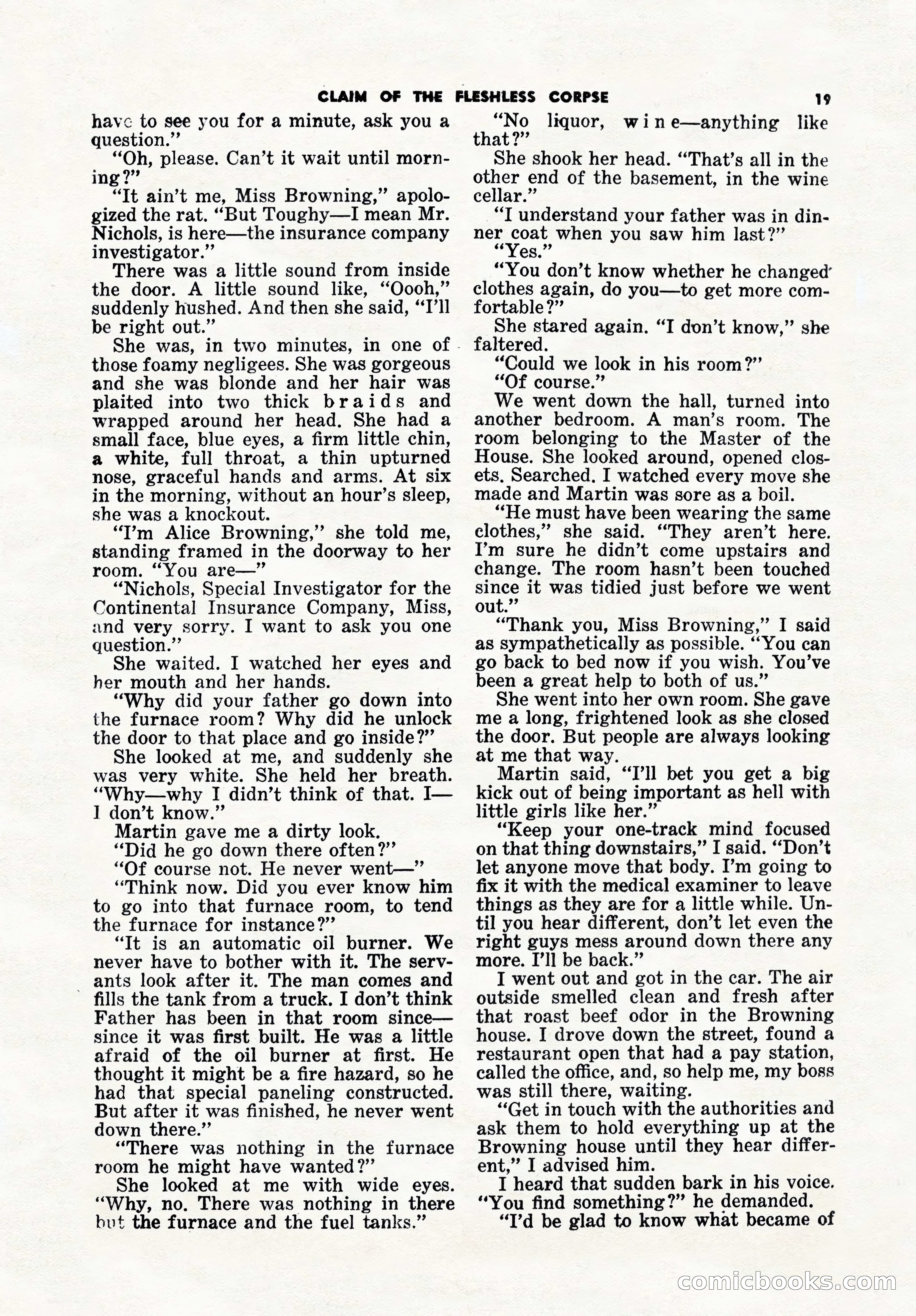5 Detective Novels Magazine, Winter 1950 — page 19 of 148