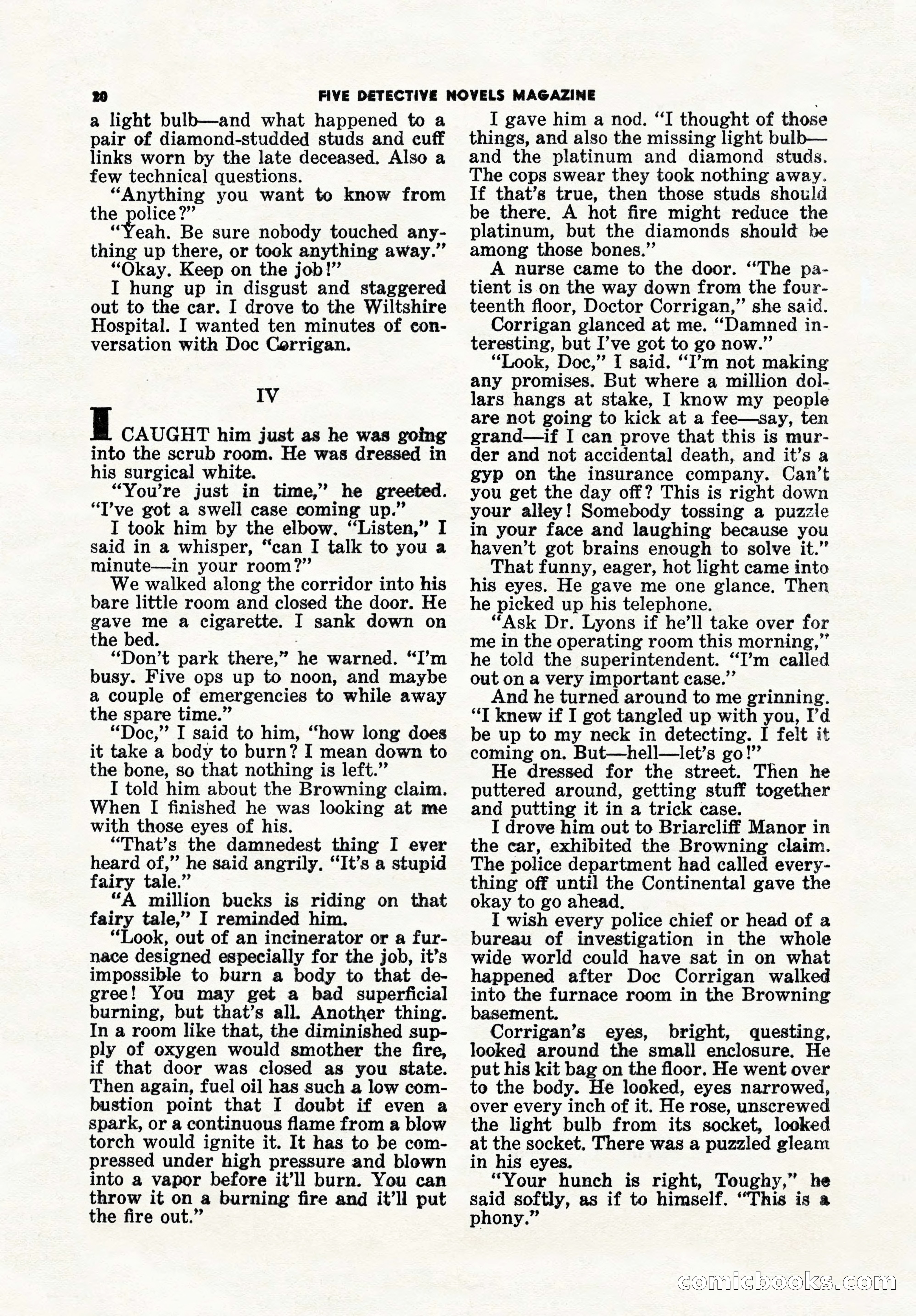 5 Detective Novels Magazine, Winter 1950 — page 20 of 148