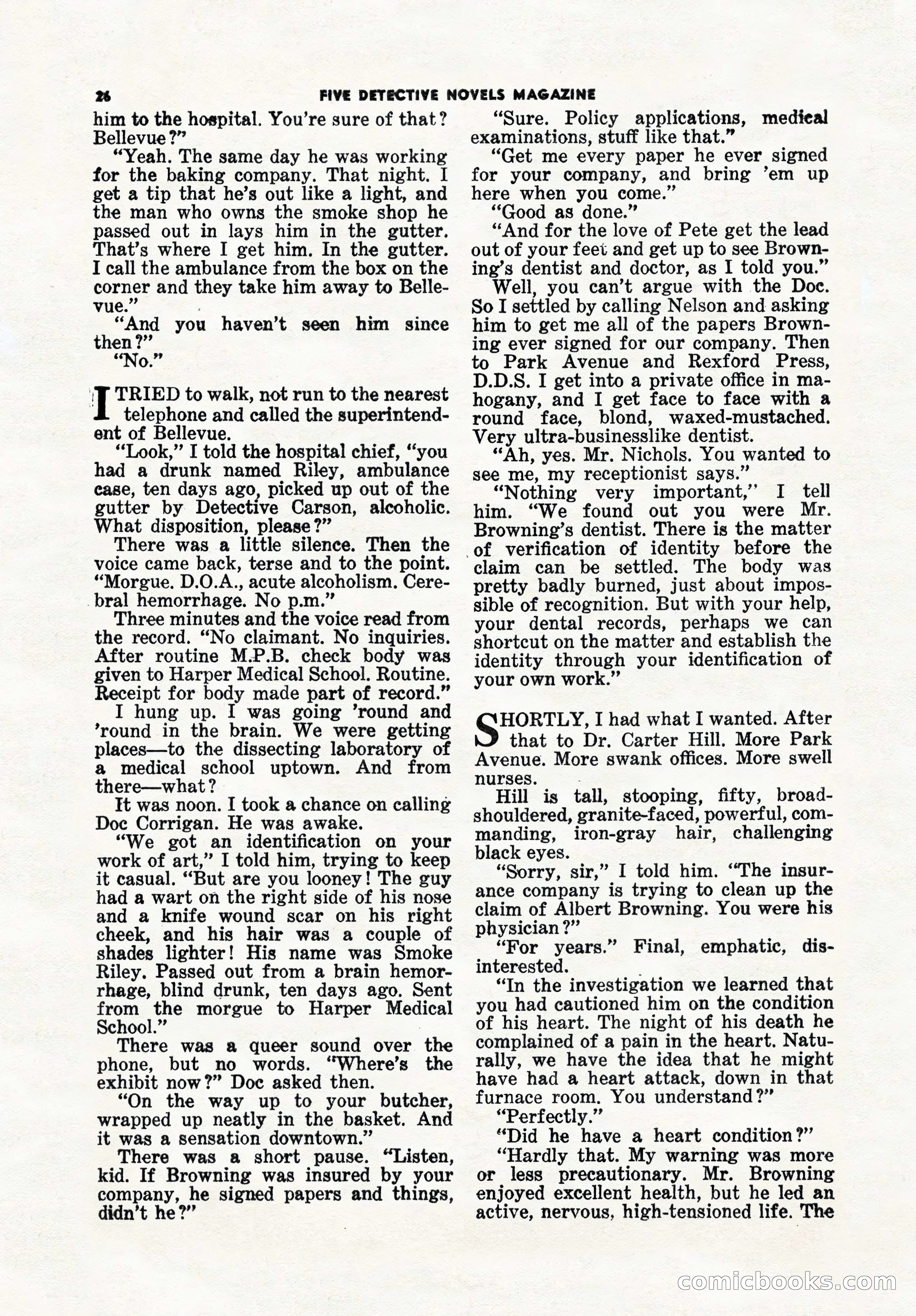 5 Detective Novels Magazine, Winter 1950 — page 26 of 148