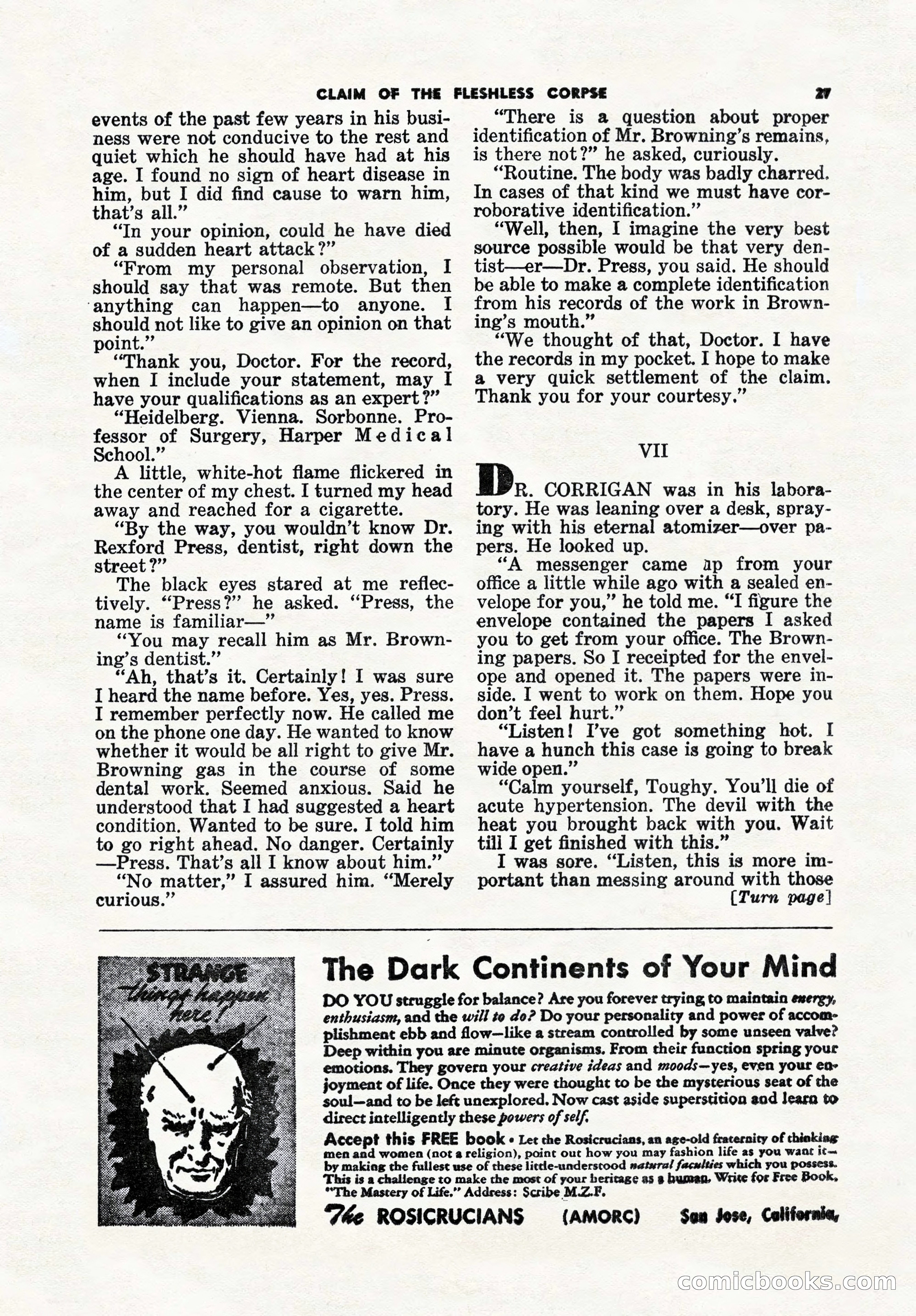 5 Detective Novels Magazine, Winter 1950 — page 27 of 148