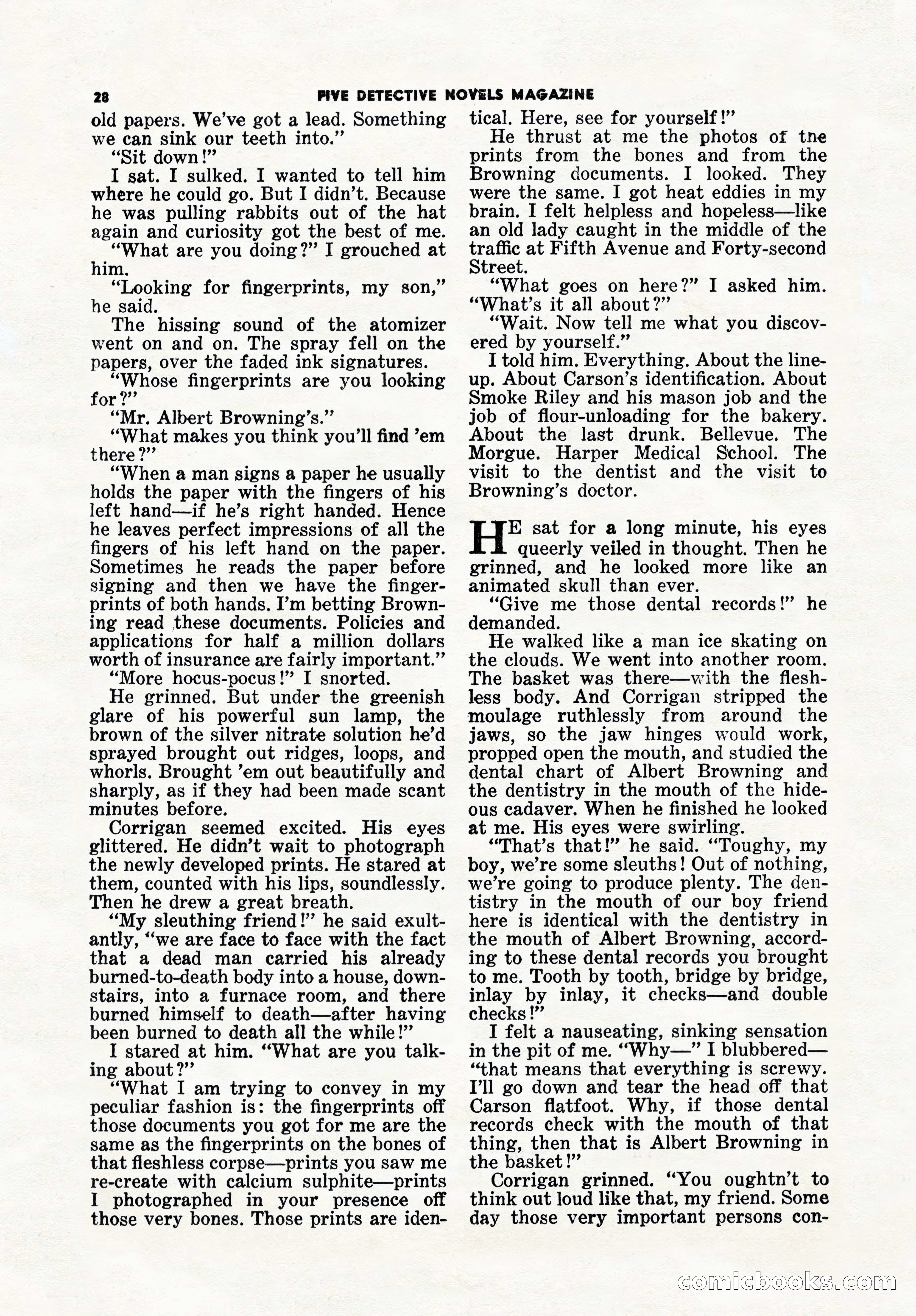 5 Detective Novels Magazine, Winter 1950 — page 28 of 148