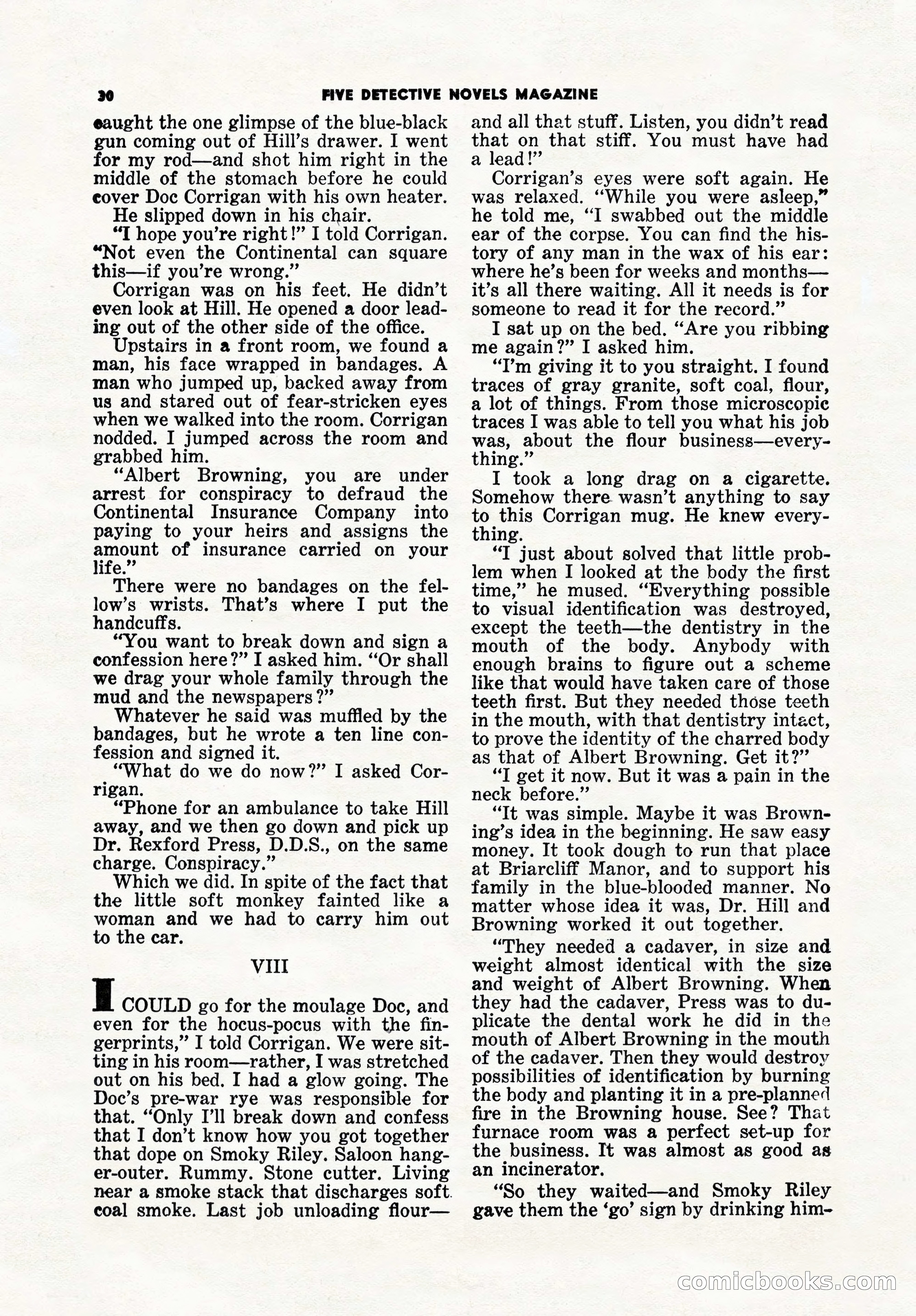 5 Detective Novels Magazine, Winter 1950 — page 30 of 148