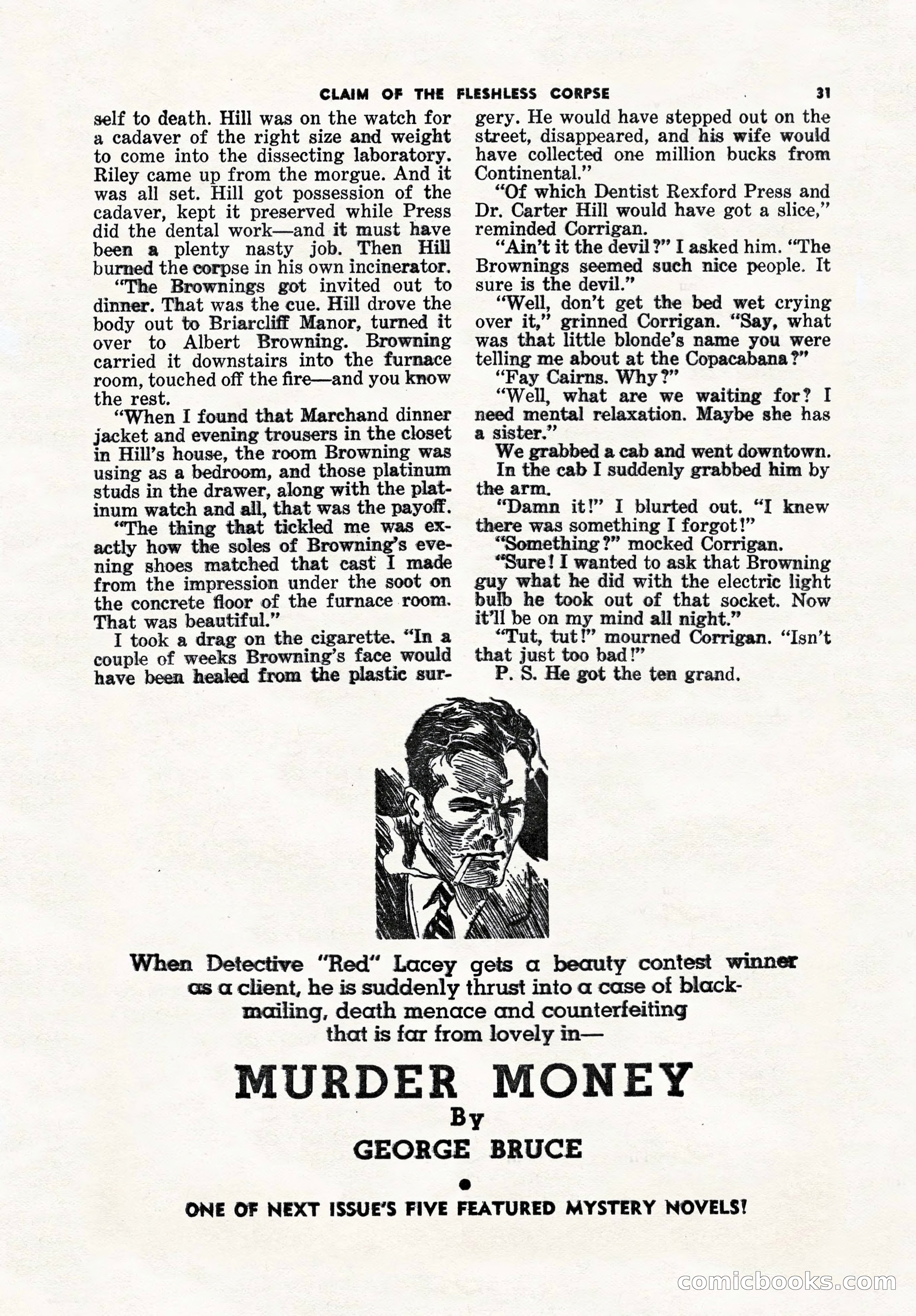 5 Detective Novels Magazine, Winter 1950 — page 31 of 148