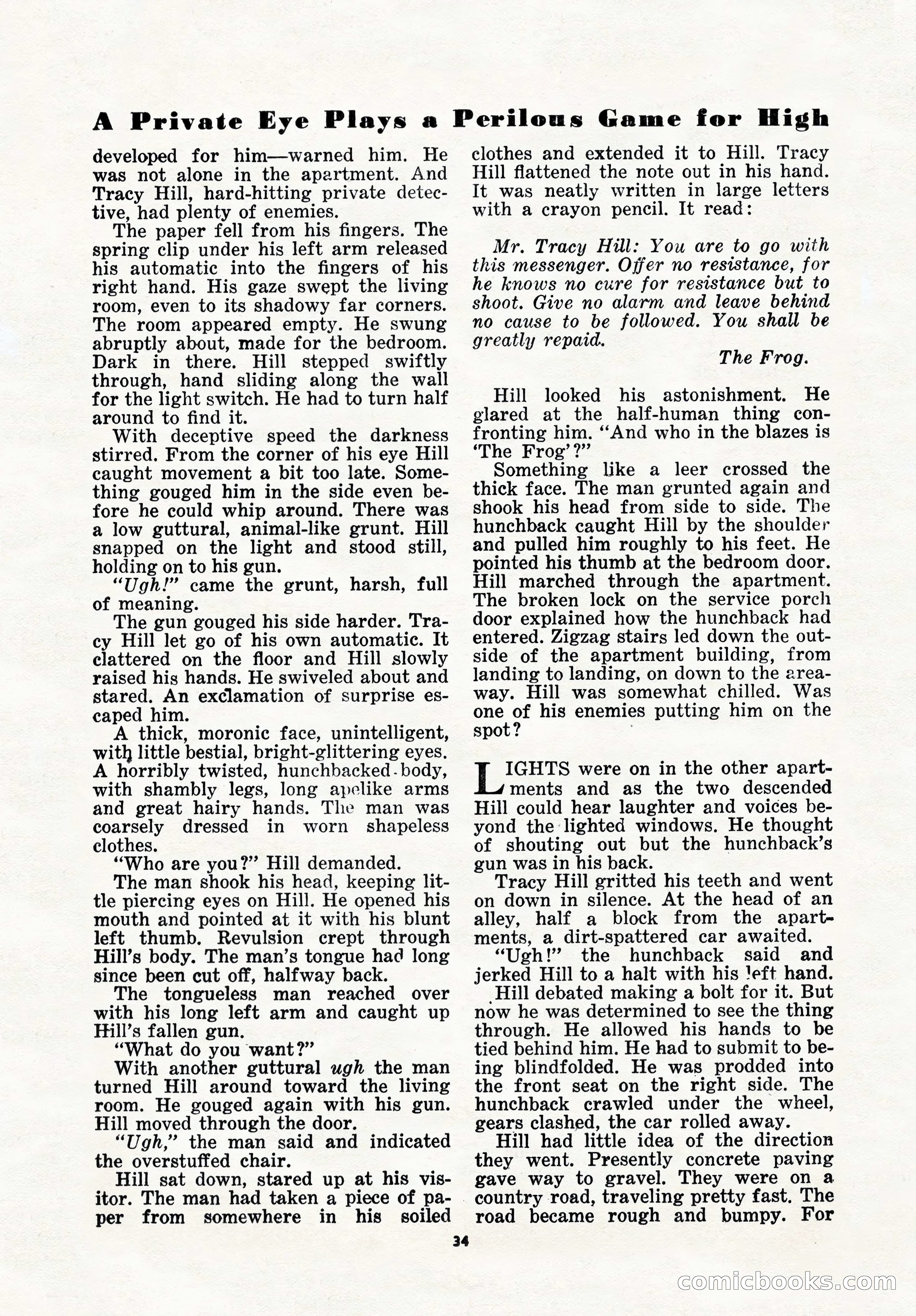 5 Detective Novels Magazine, Winter 1950 — page 34 of 148