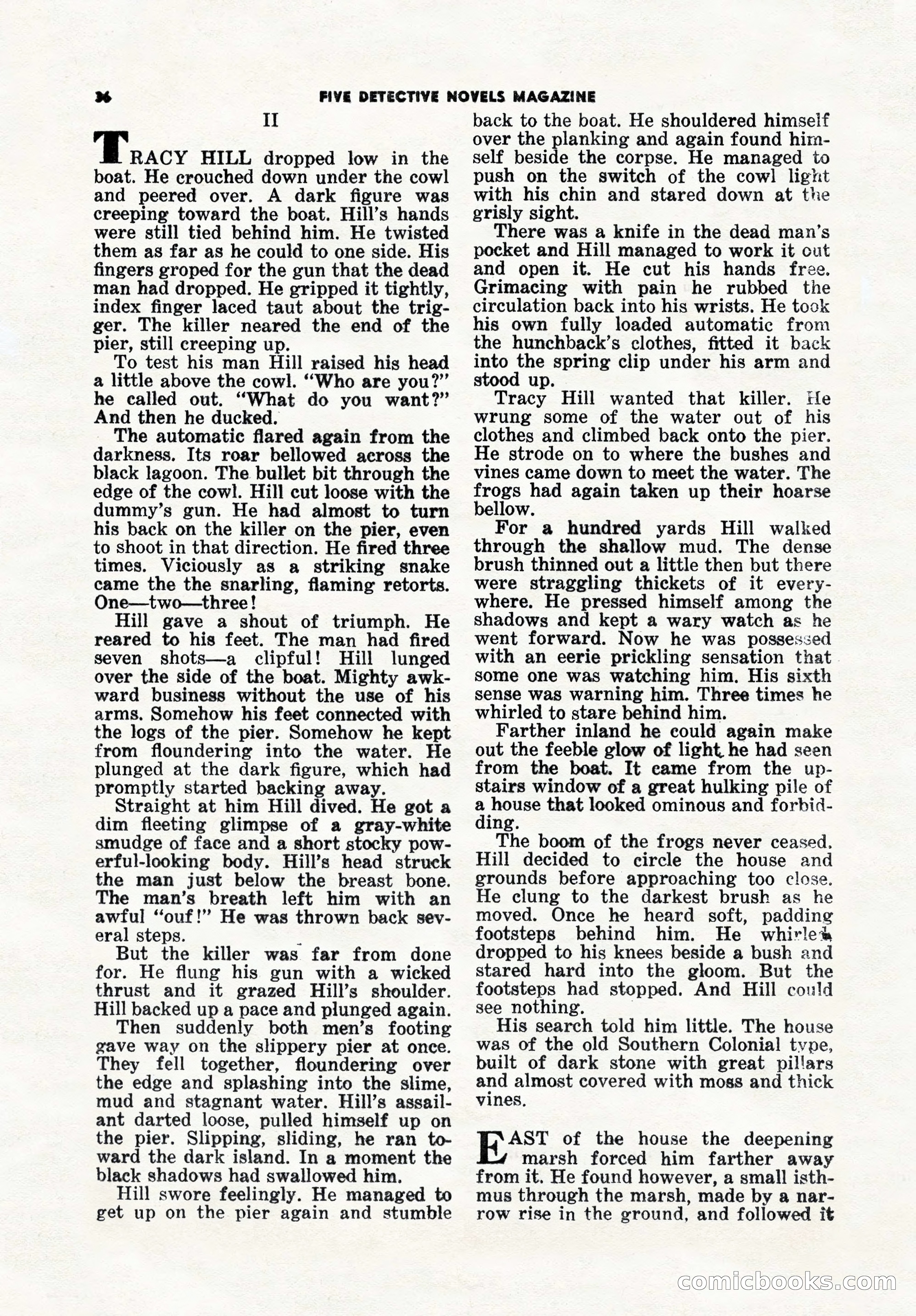 5 Detective Novels Magazine, Winter 1950 — page 36 of 148