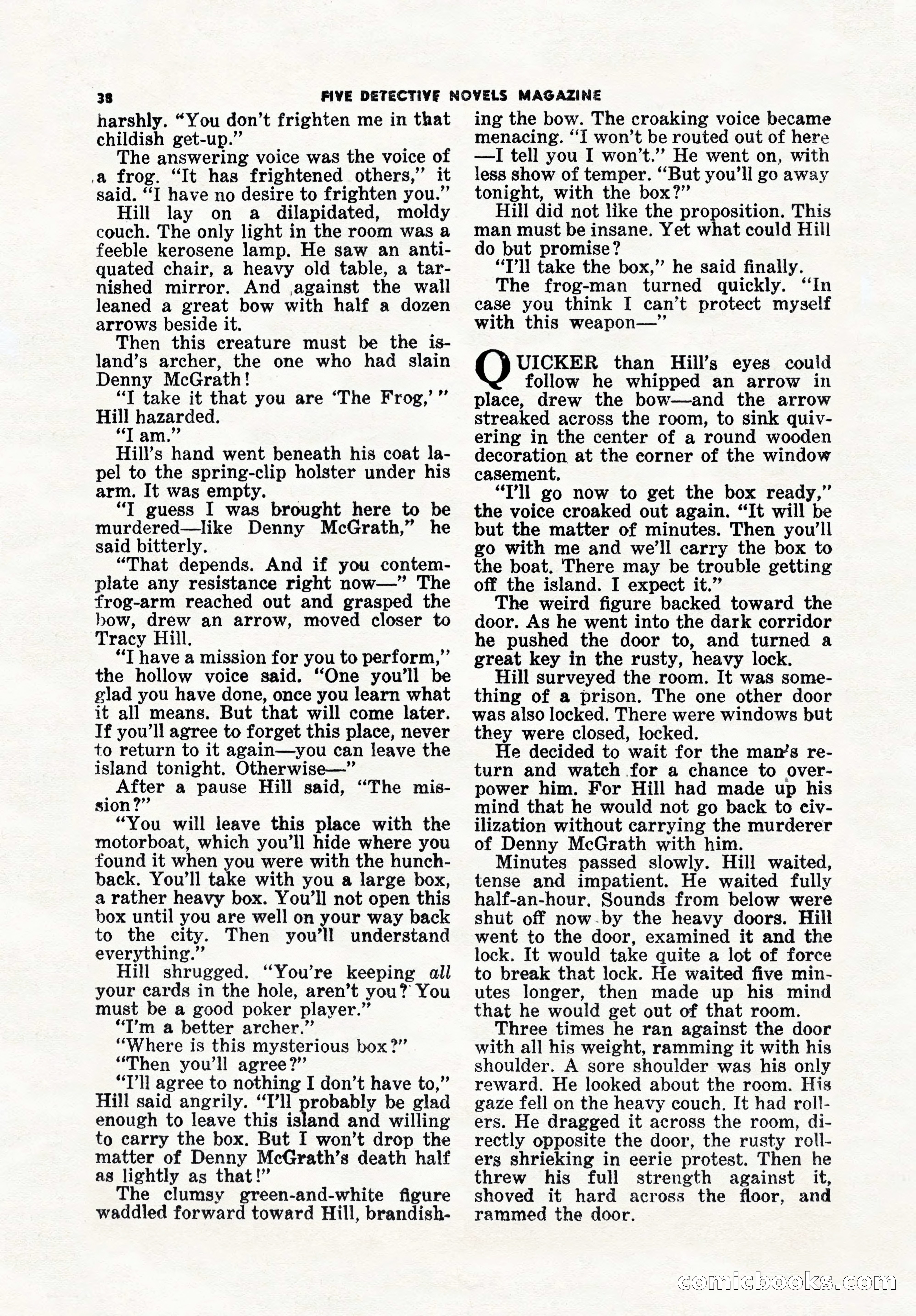 5 Detective Novels Magazine, Winter 1950 — page 38 of 148