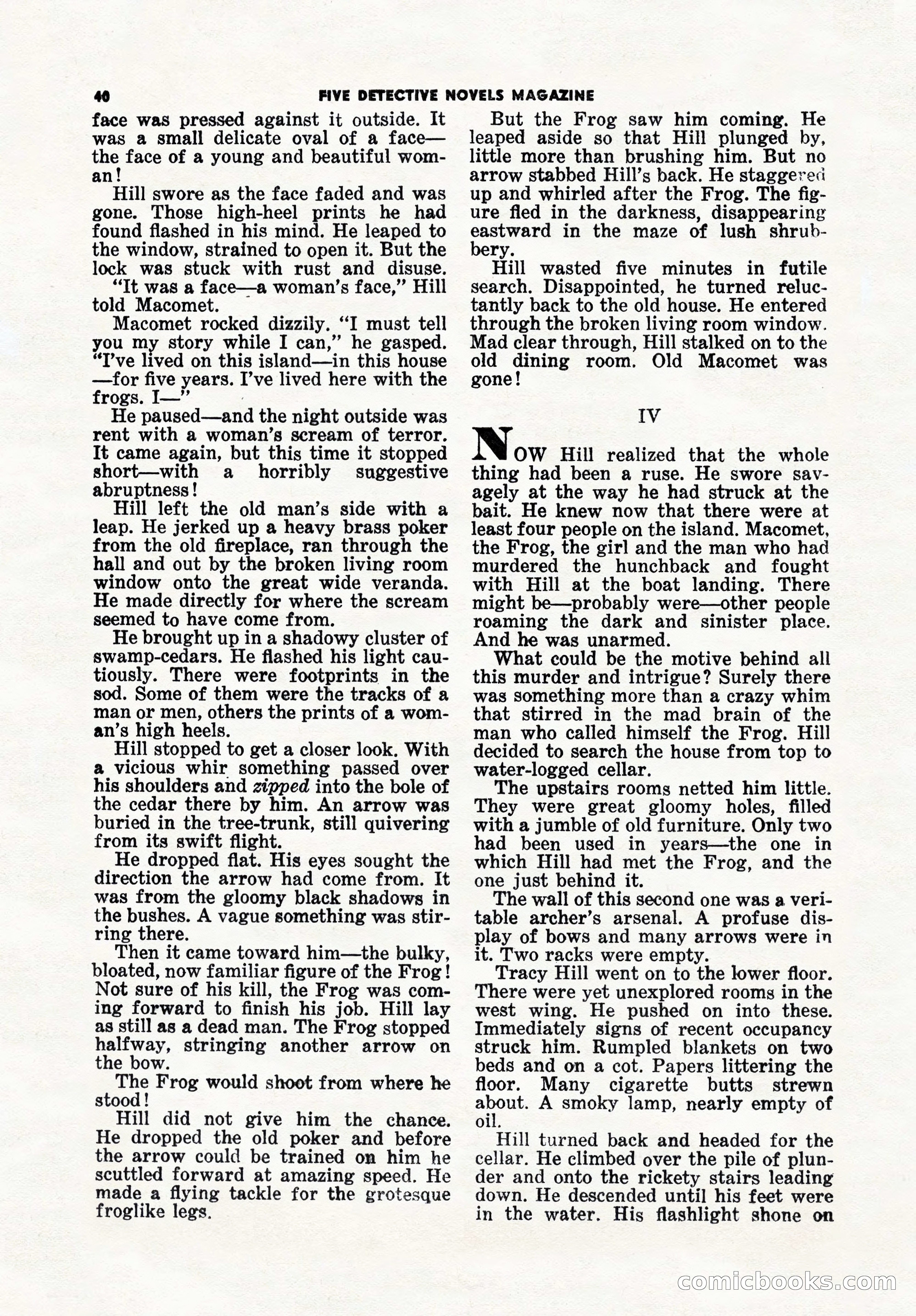 5 Detective Novels Magazine, Winter 1950 — page 40 of 148