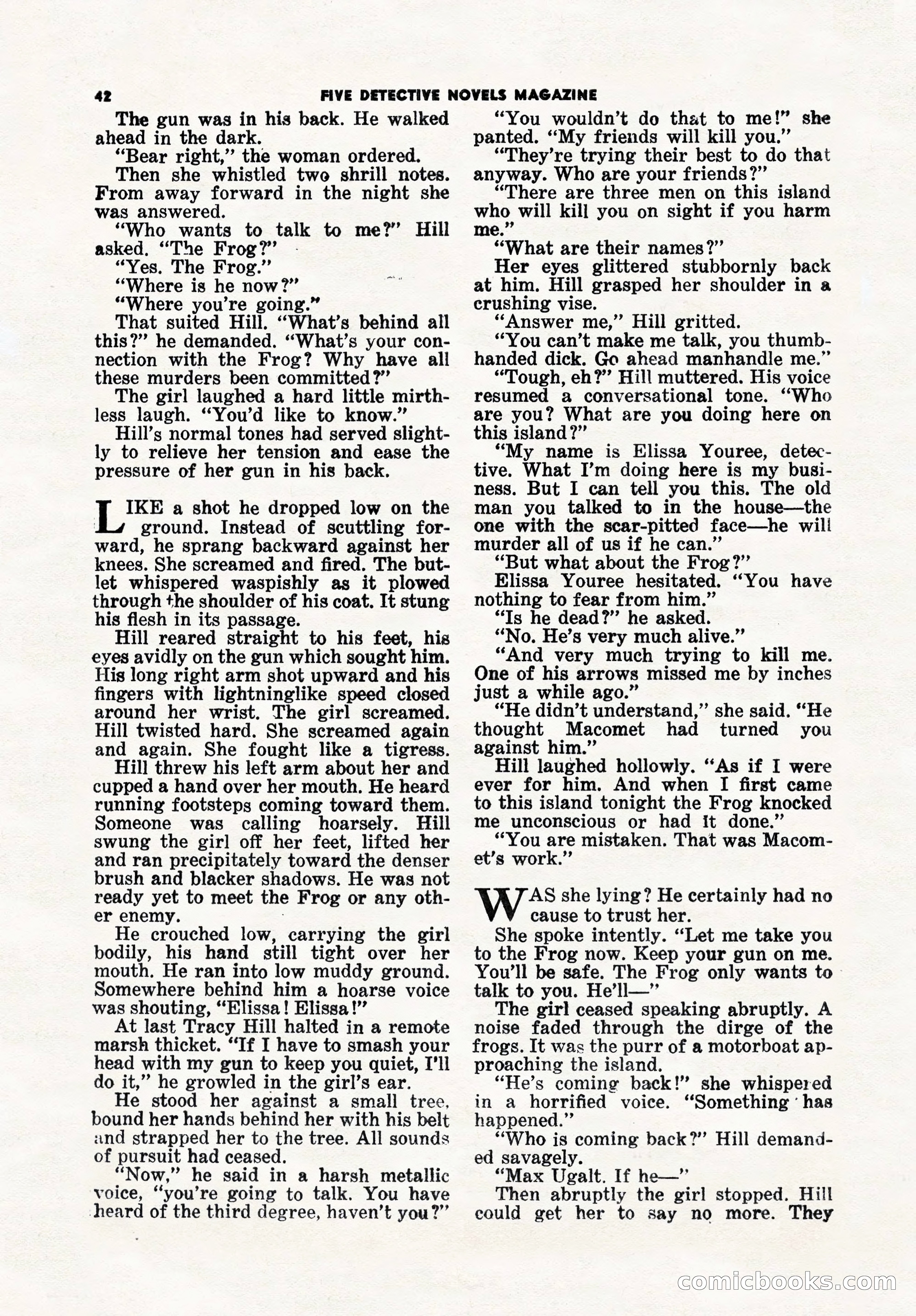 5 Detective Novels Magazine, Winter 1950 — page 42 of 148