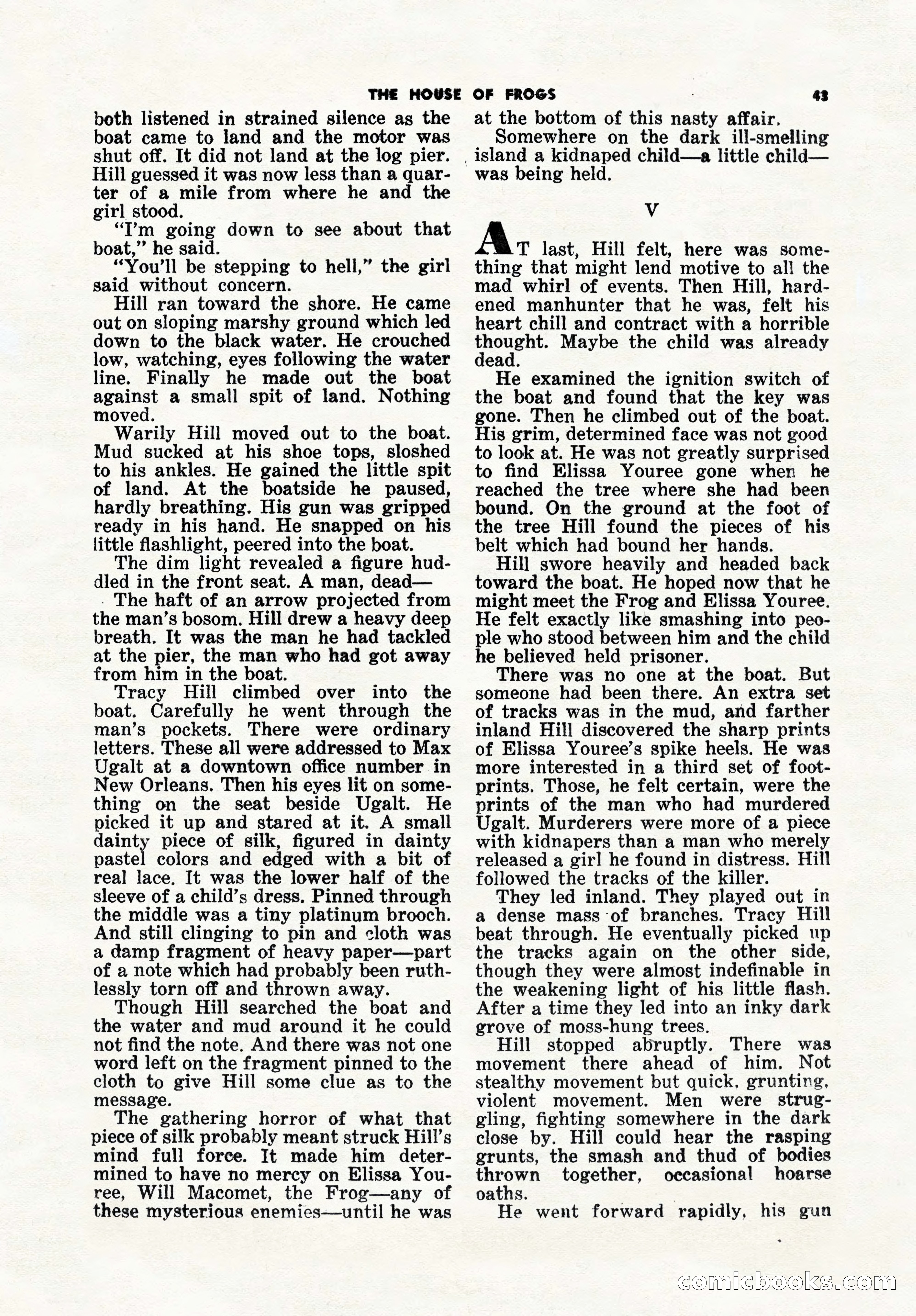 5 Detective Novels Magazine, Winter 1950 — page 43 of 148