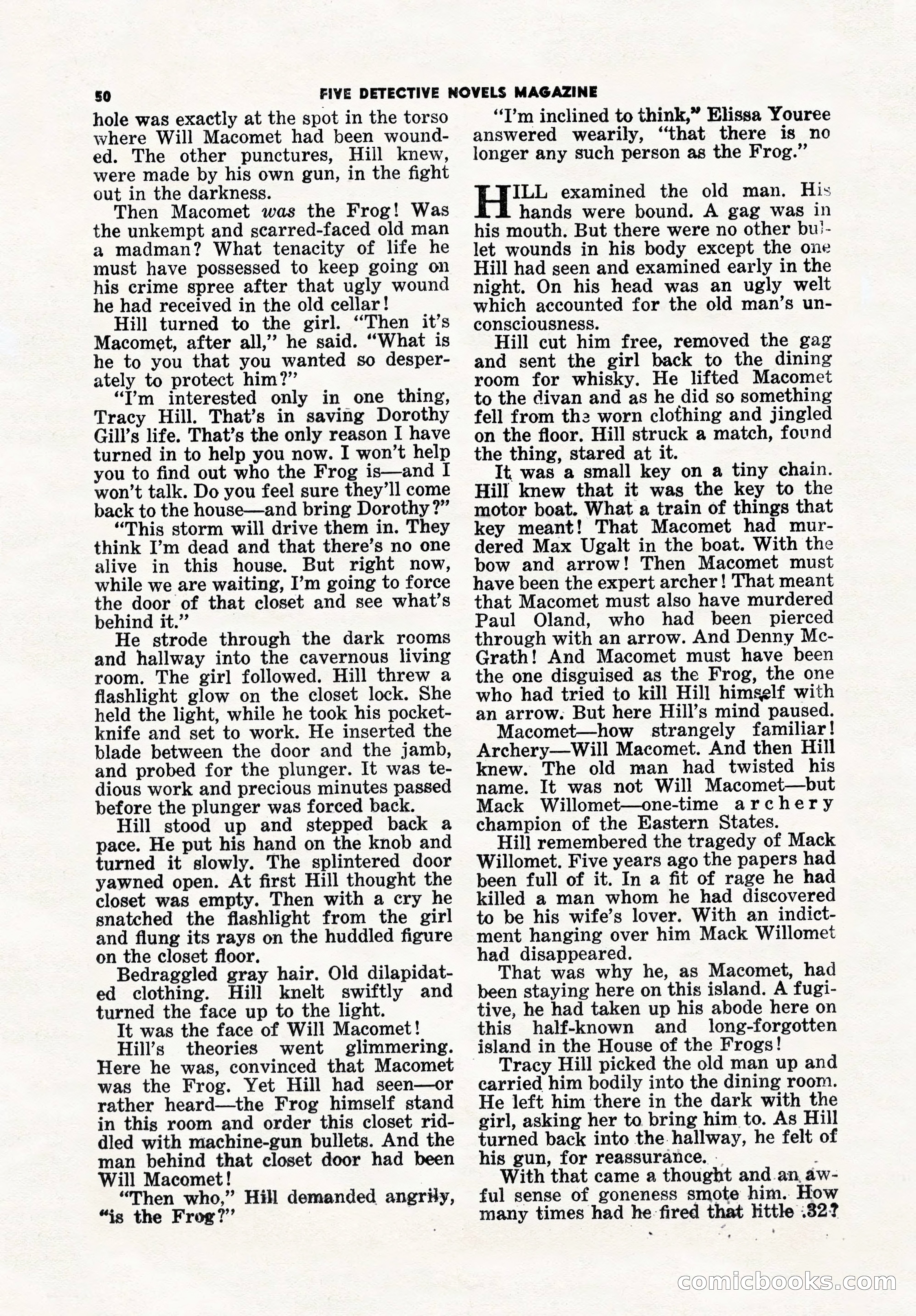 5 Detective Novels Magazine, Winter 1950 — page 50 of 148