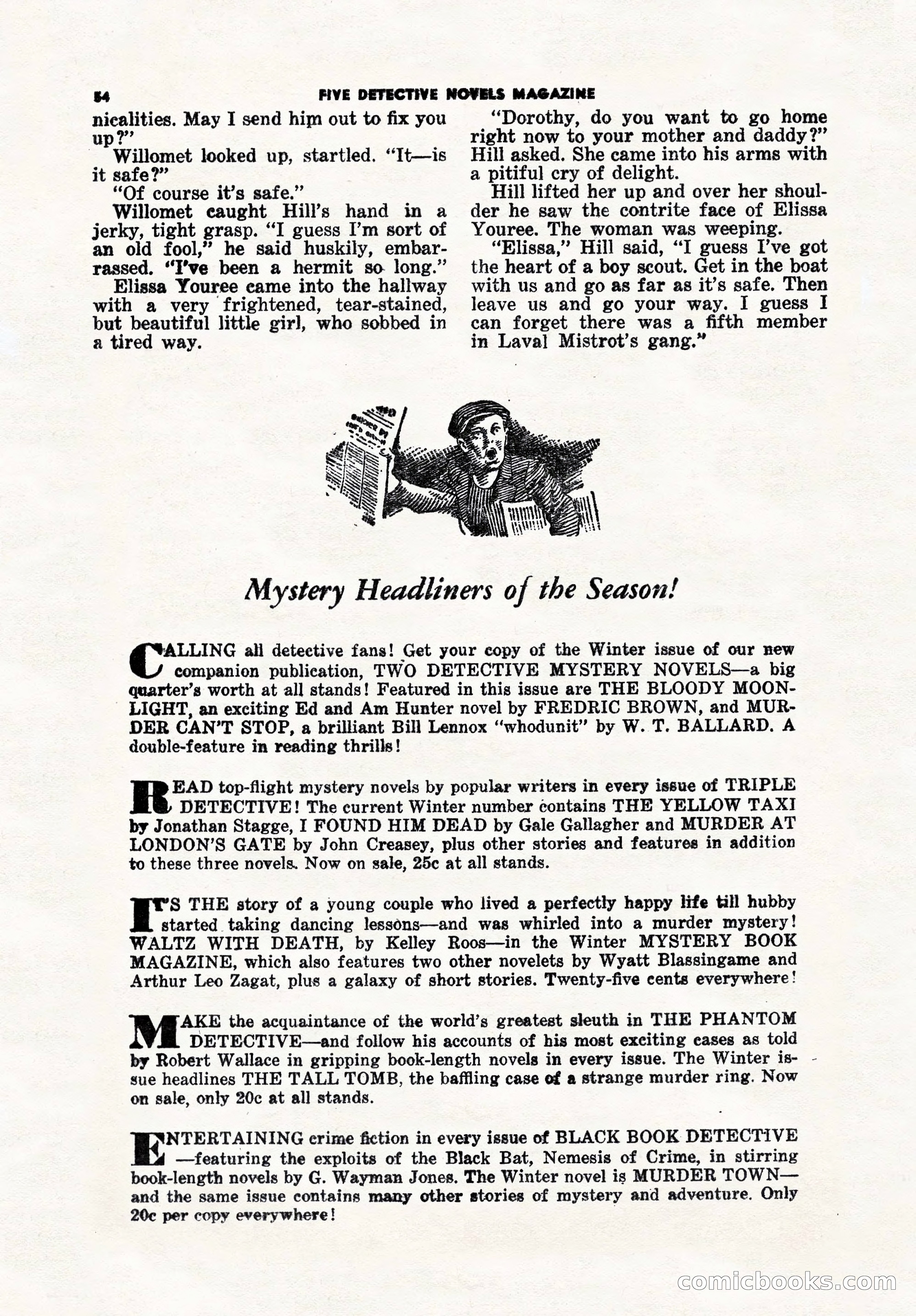 5 Detective Novels Magazine, Winter 1950 — page 54 of 148