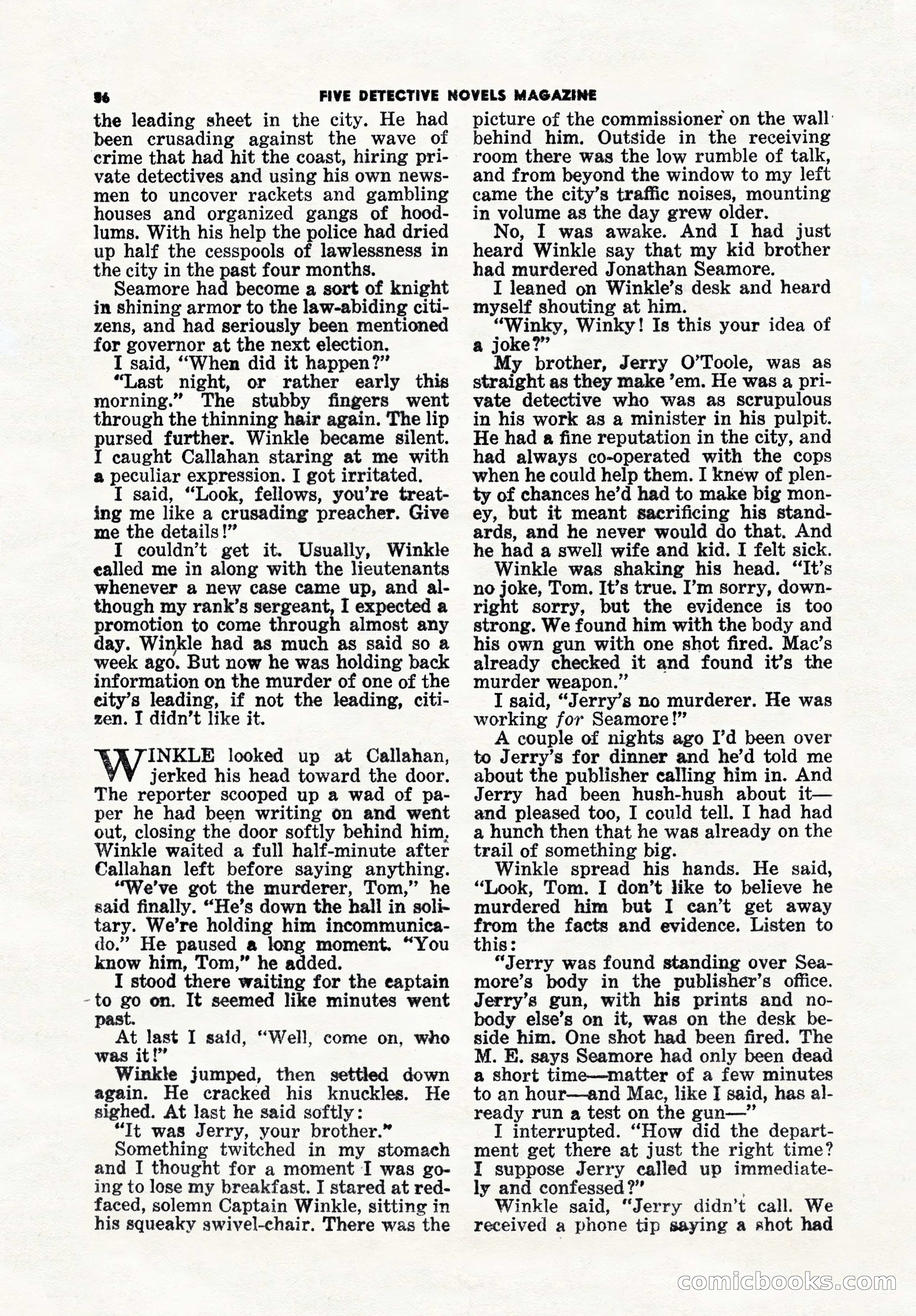 5 Detective Novels Magazine, Winter 1950 — page 56 of 148