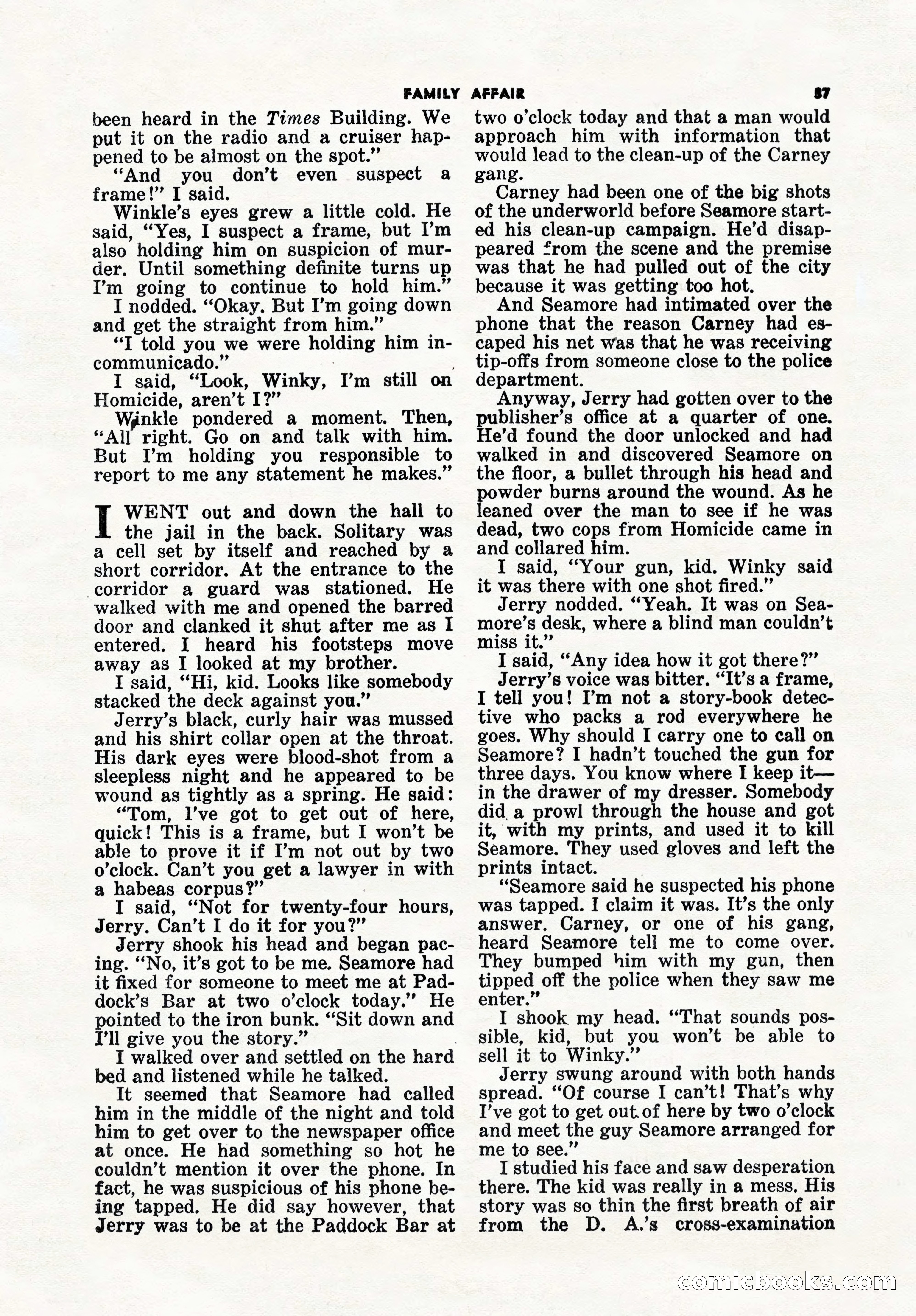 5 Detective Novels Magazine, Winter 1950 — page 57 of 148