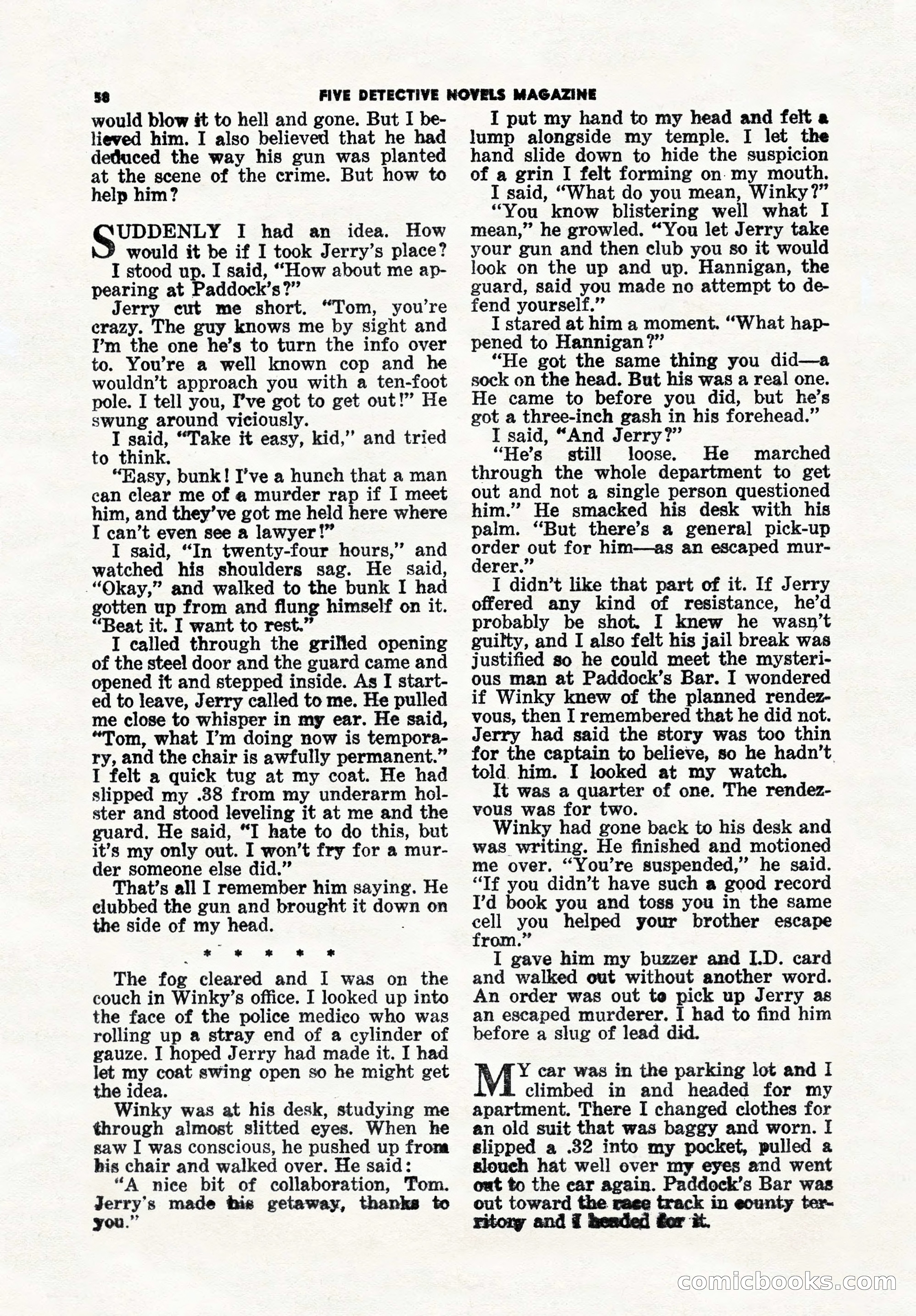5 Detective Novels Magazine, Winter 1950 — page 58 of 148