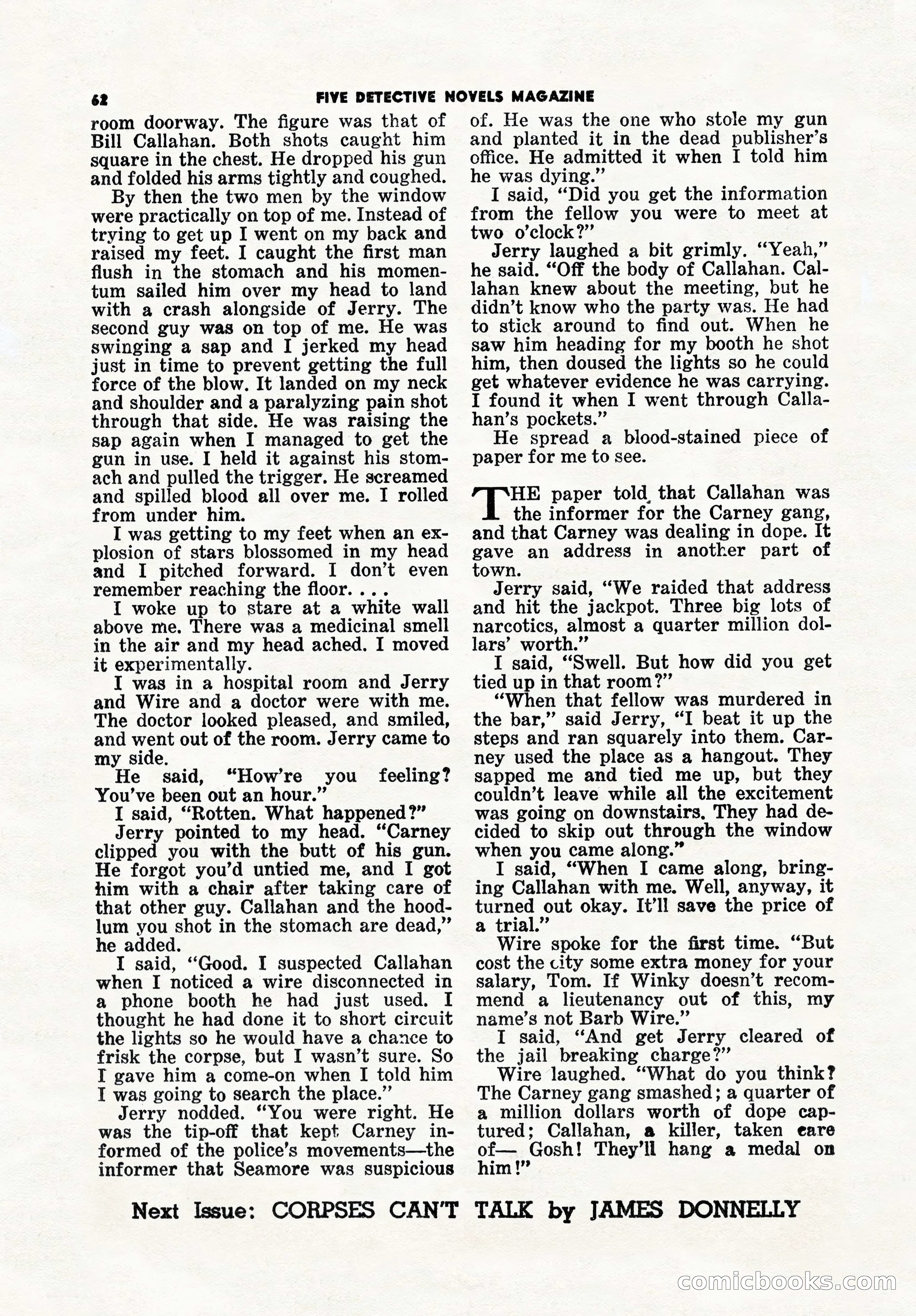 5 Detective Novels Magazine, Winter 1950 — page 62 of 148