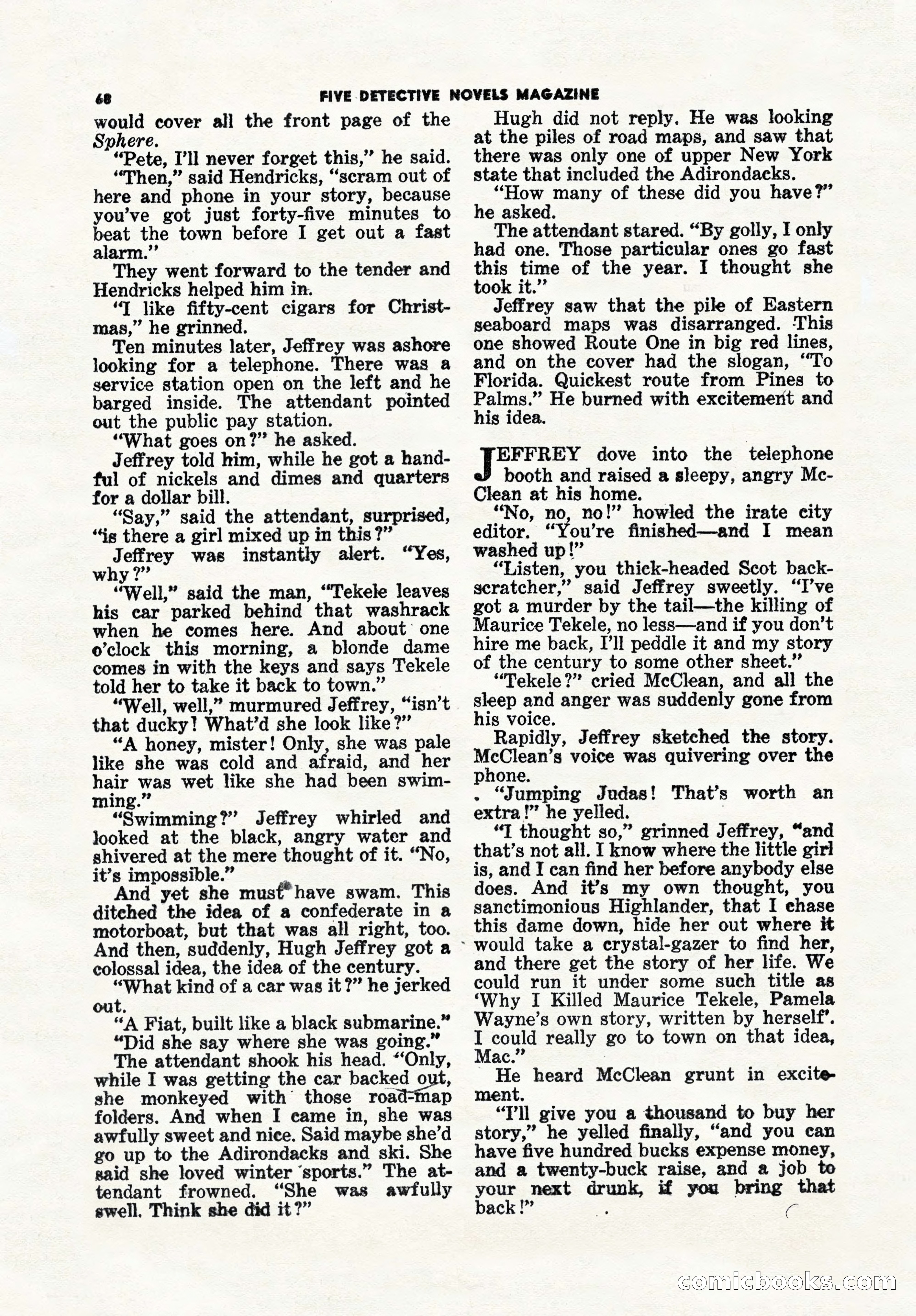 5 Detective Novels Magazine, Winter 1950 — page 68 of 148
