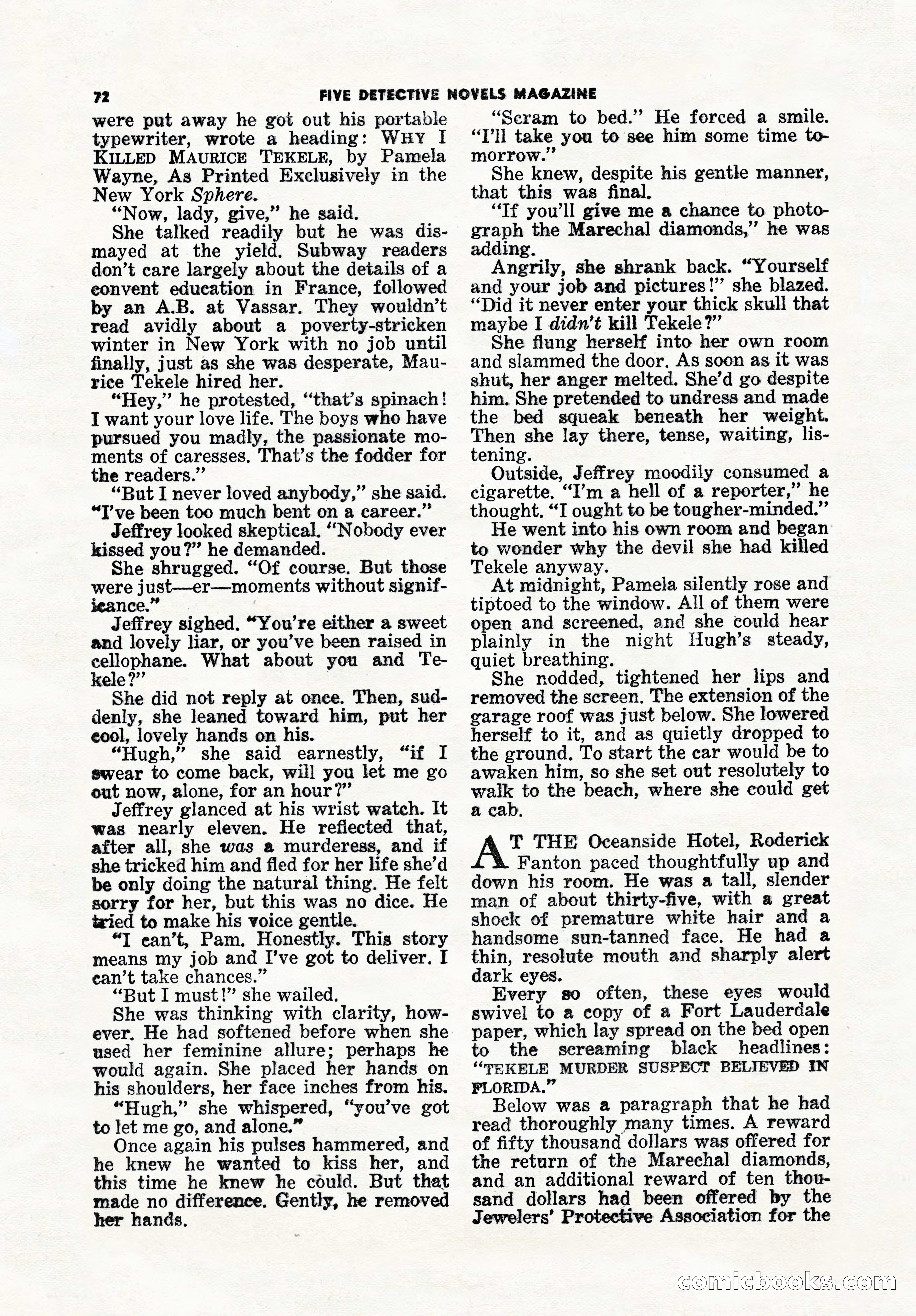 5 Detective Novels Magazine, Winter 1950 — page 72 of 148