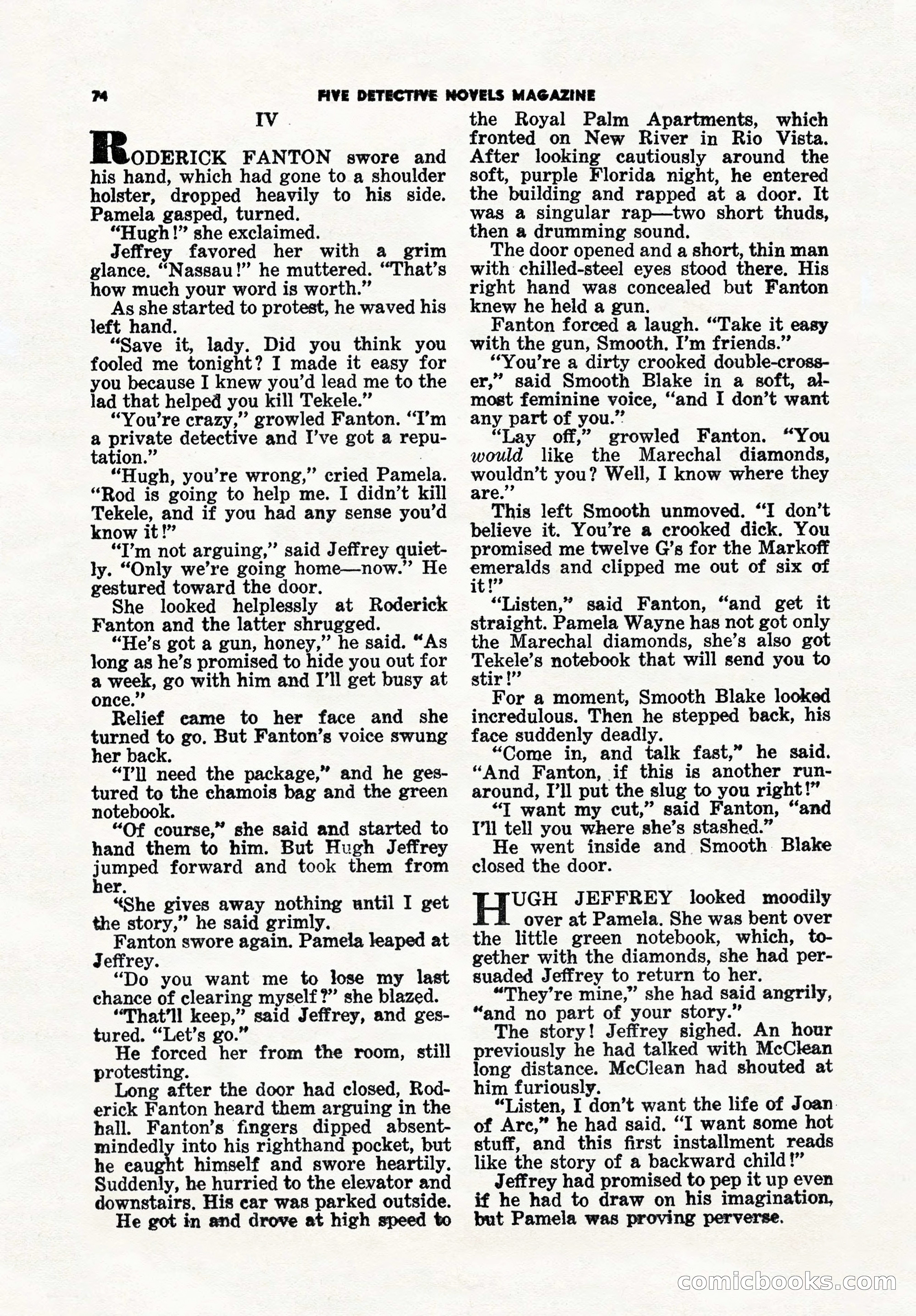 5 Detective Novels Magazine, Winter 1950 — page 74 of 148