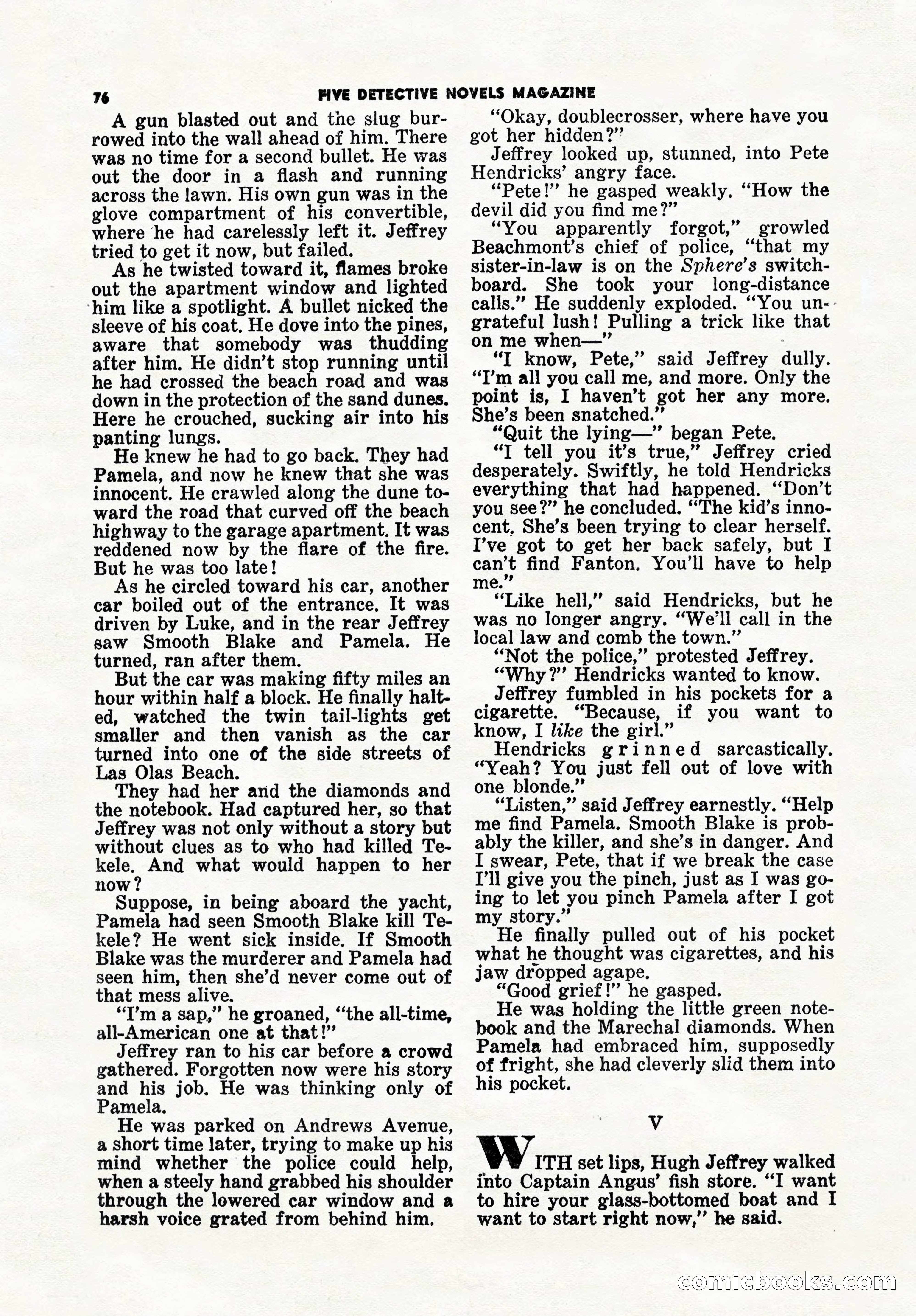 5 Detective Novels Magazine, Winter 1950 — page 76 of 148