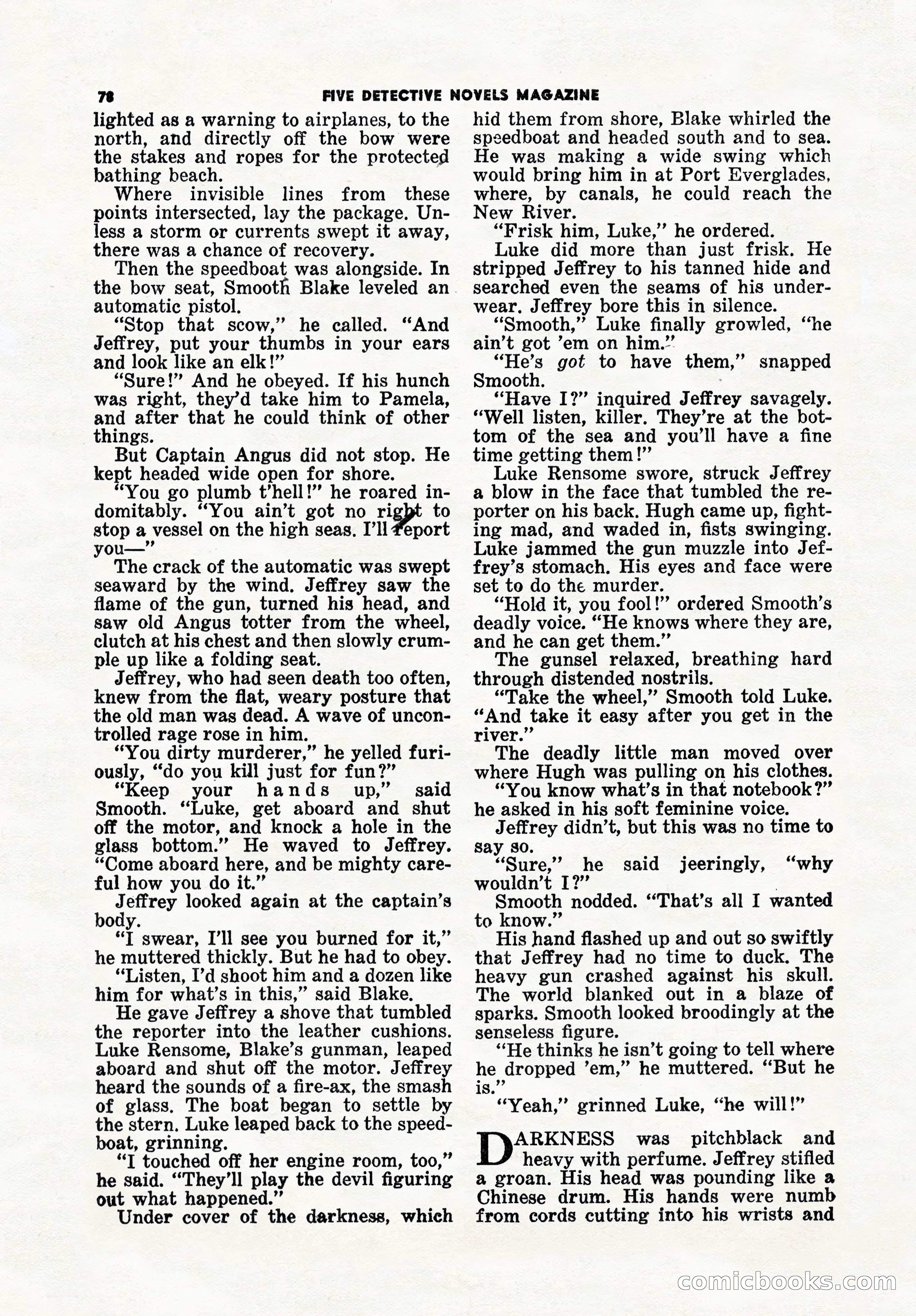 5 Detective Novels Magazine, Winter 1950 — page 78 of 148