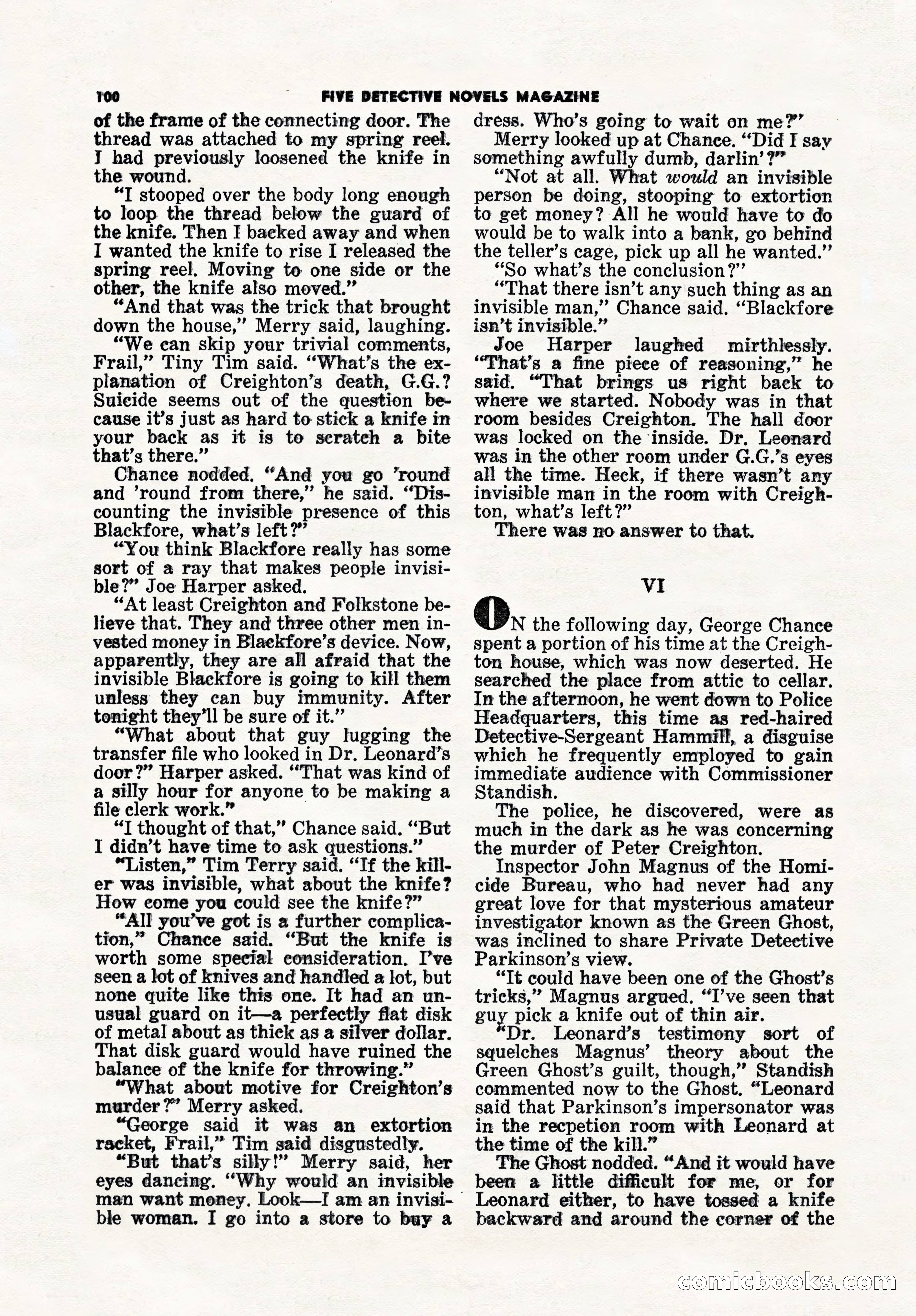5 Detective Novels Magazine, Winter 1950 — page 100 of 148