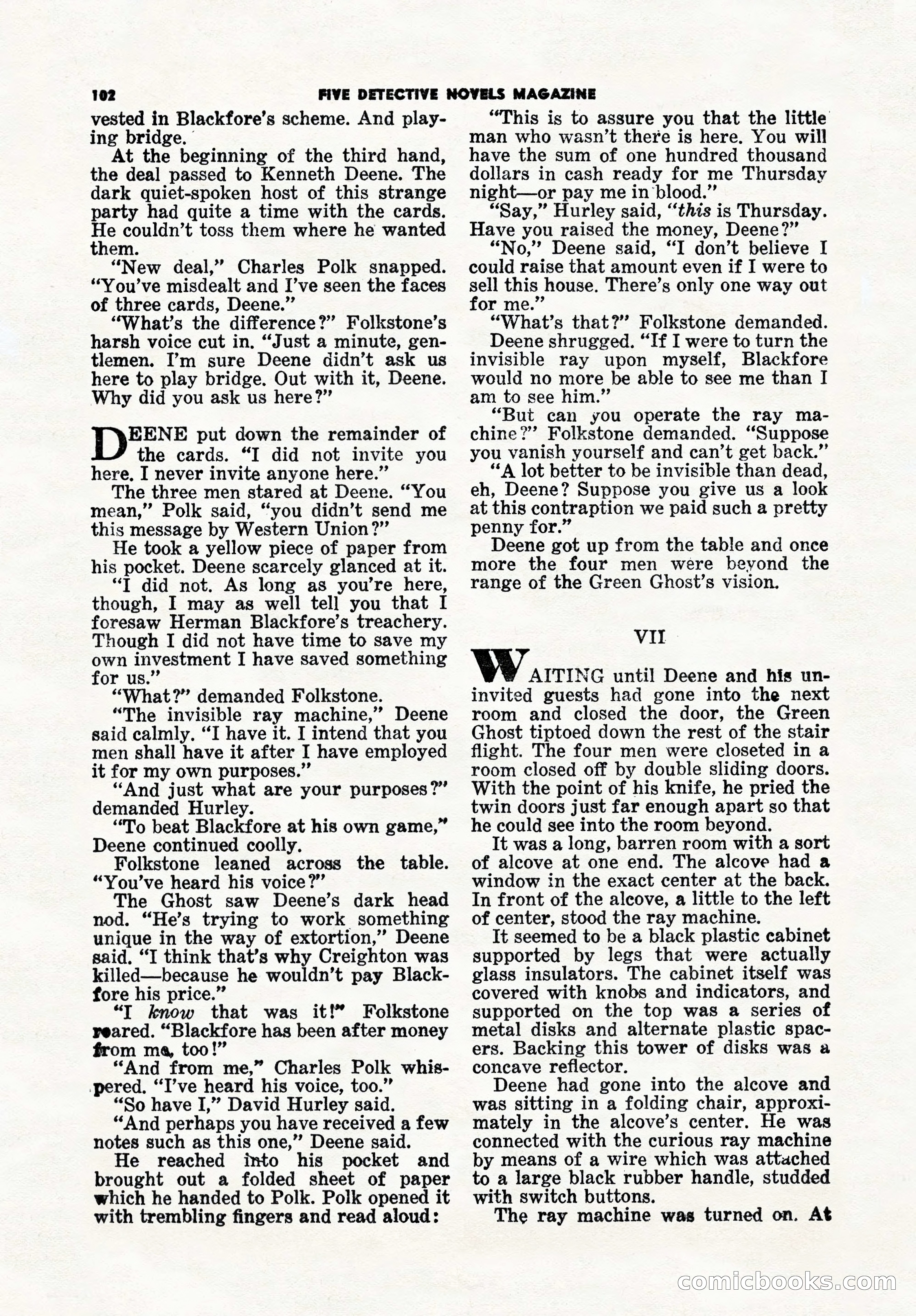 5 Detective Novels Magazine, Winter 1950 — page 102 of 148