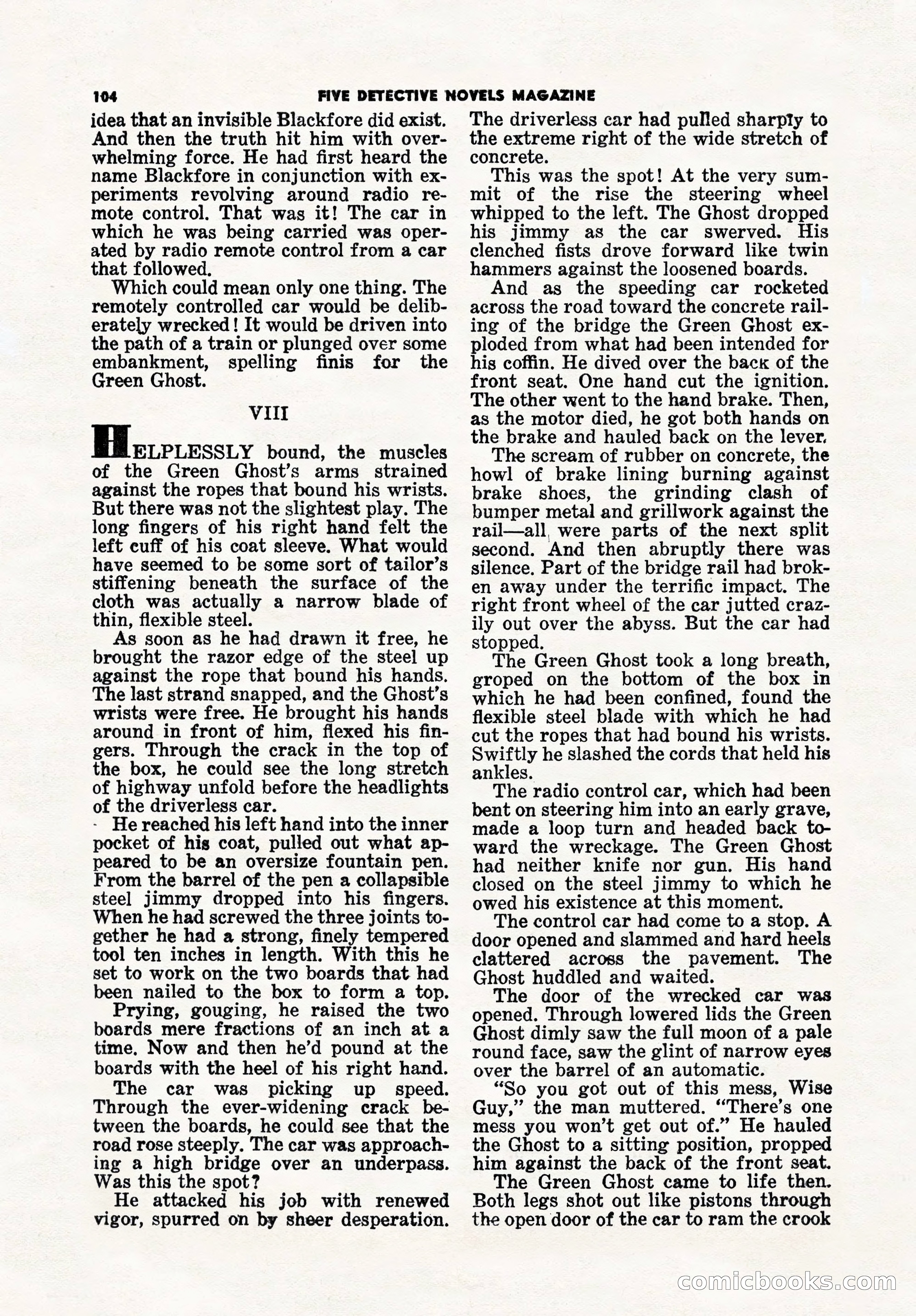 5 Detective Novels Magazine, Winter 1950 — page 104 of 148