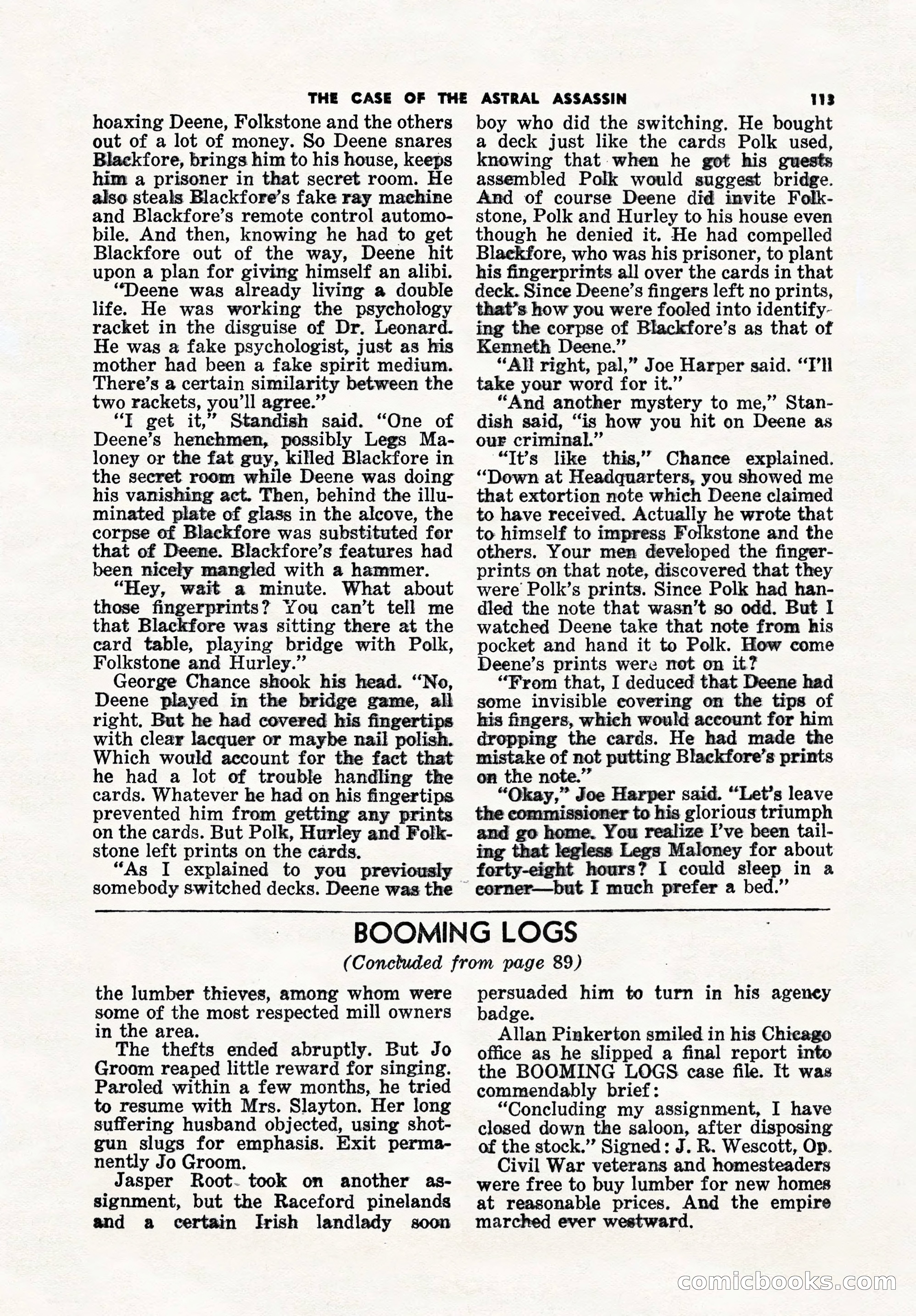 5 Detective Novels Magazine, Winter 1950 — page 113 of 148