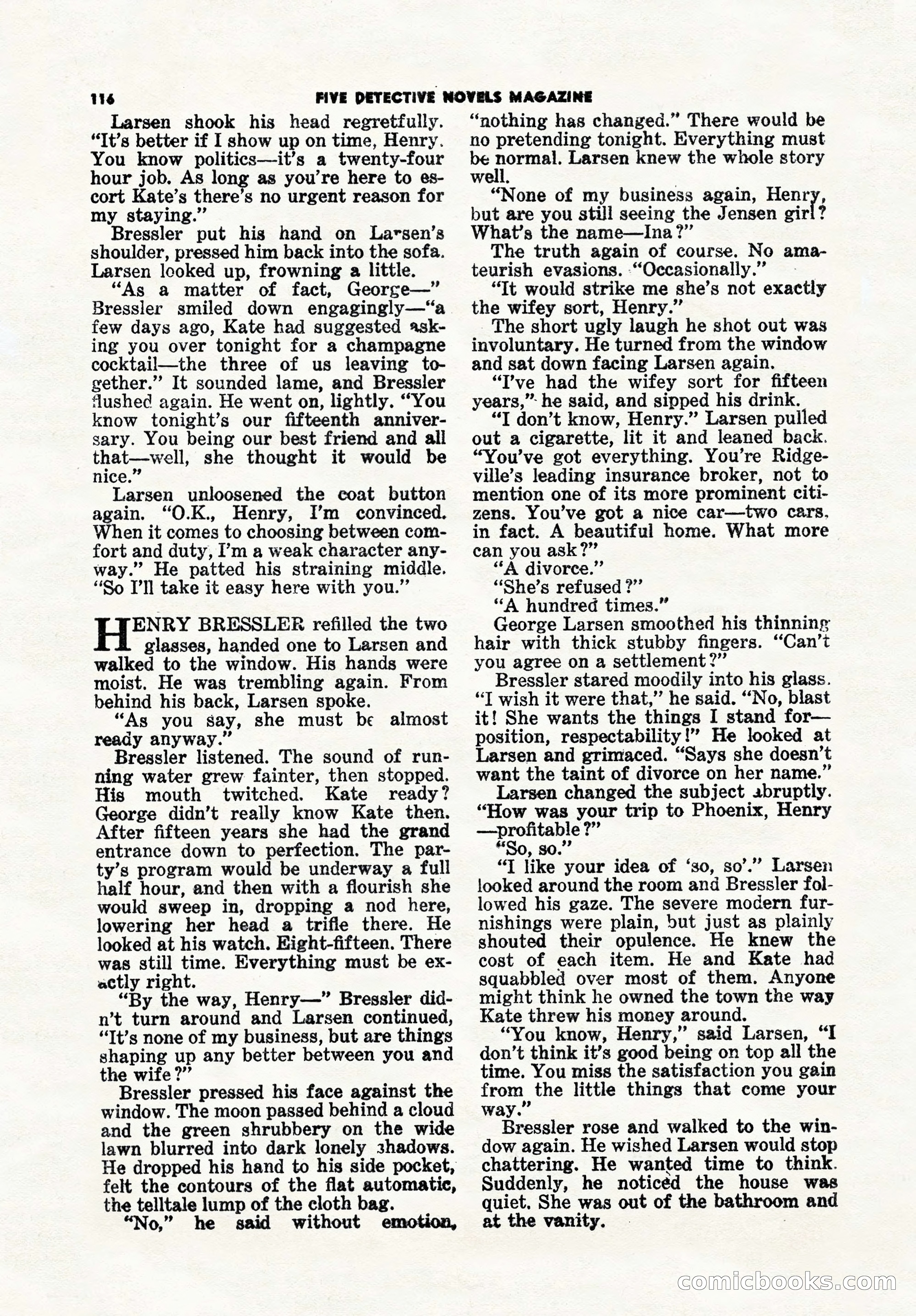 5 Detective Novels Magazine, Winter 1950 — page 116 of 148