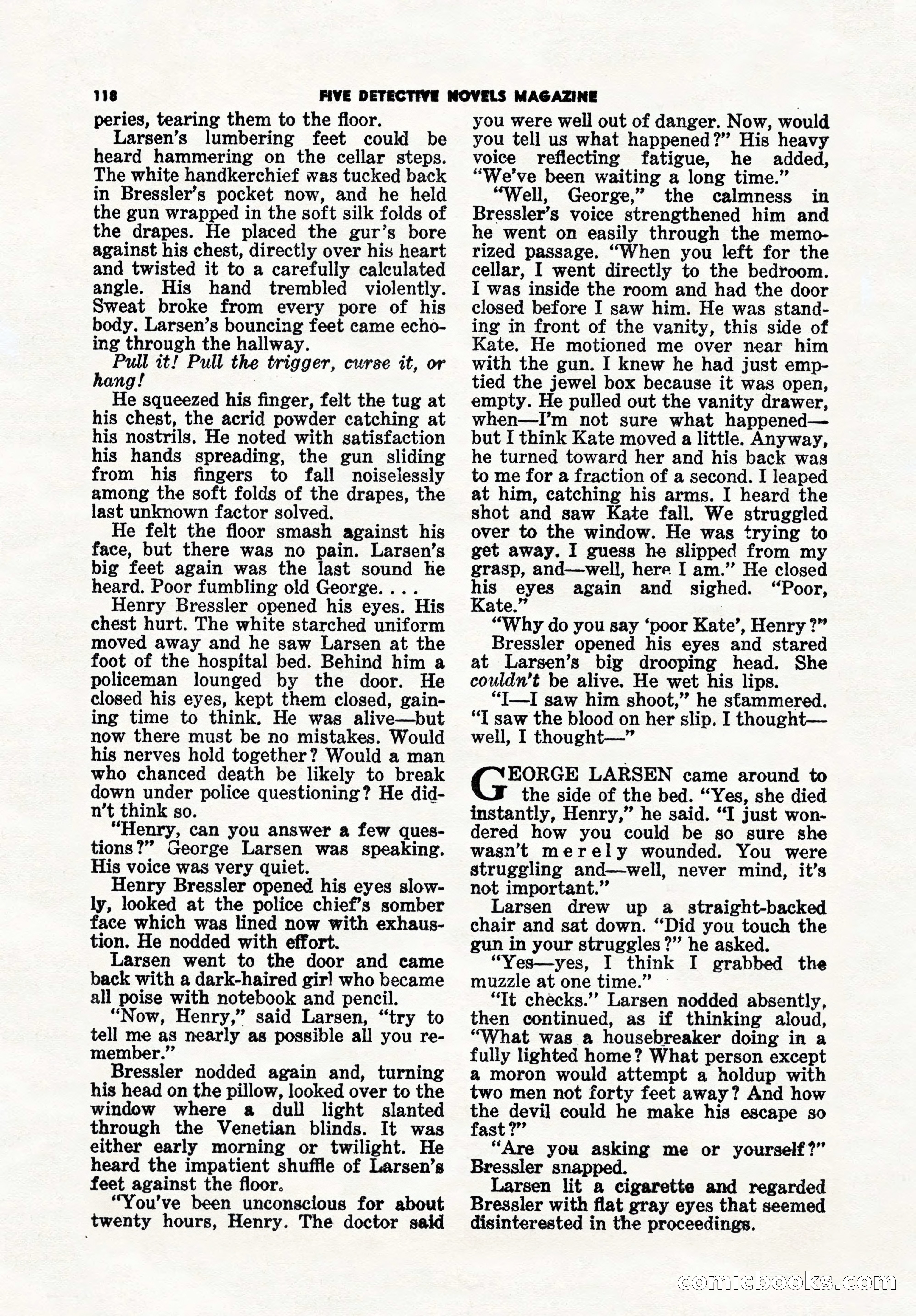 5 Detective Novels Magazine, Winter 1950 — page 118 of 148