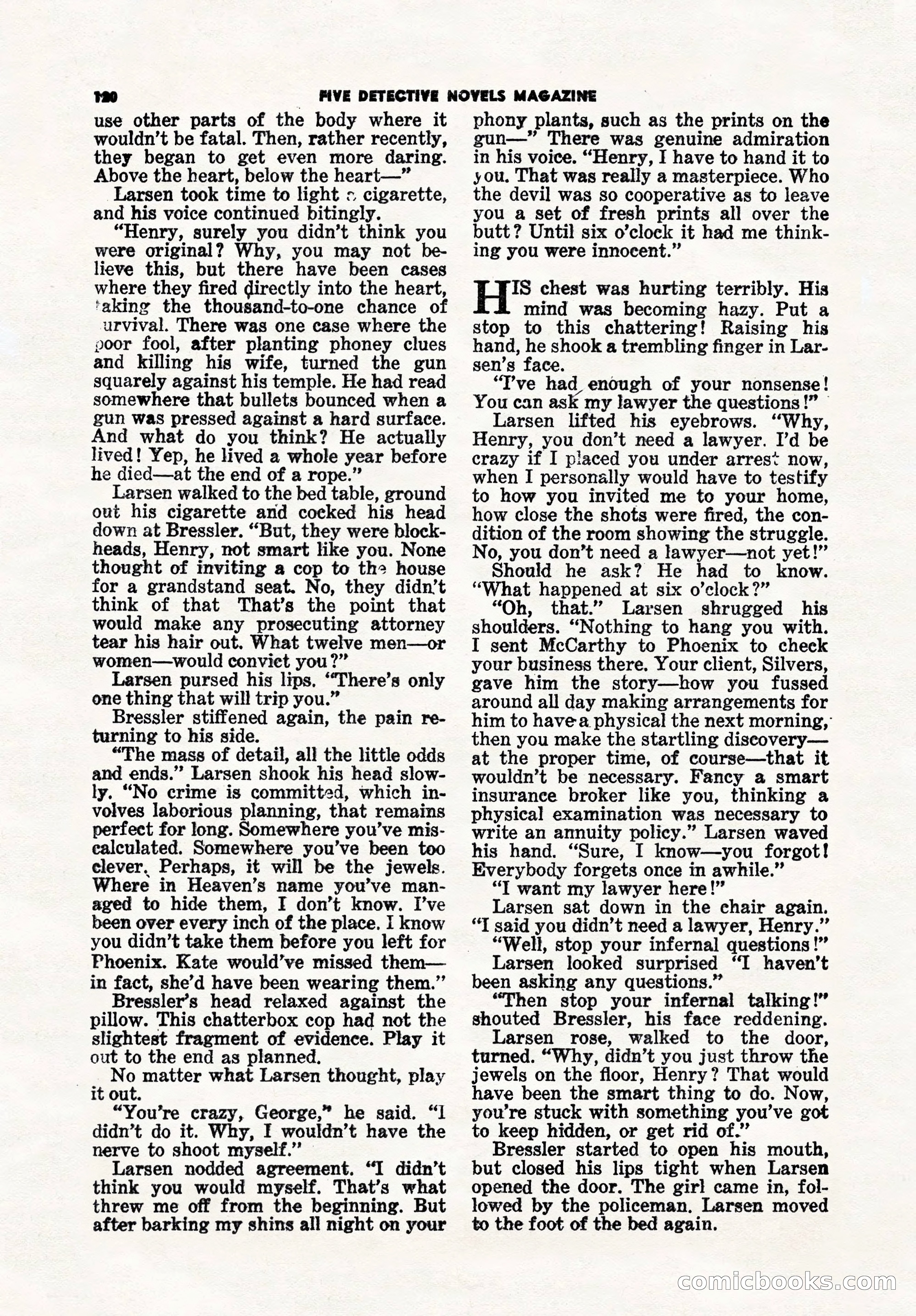 5 Detective Novels Magazine, Winter 1950 — page 120 of 148