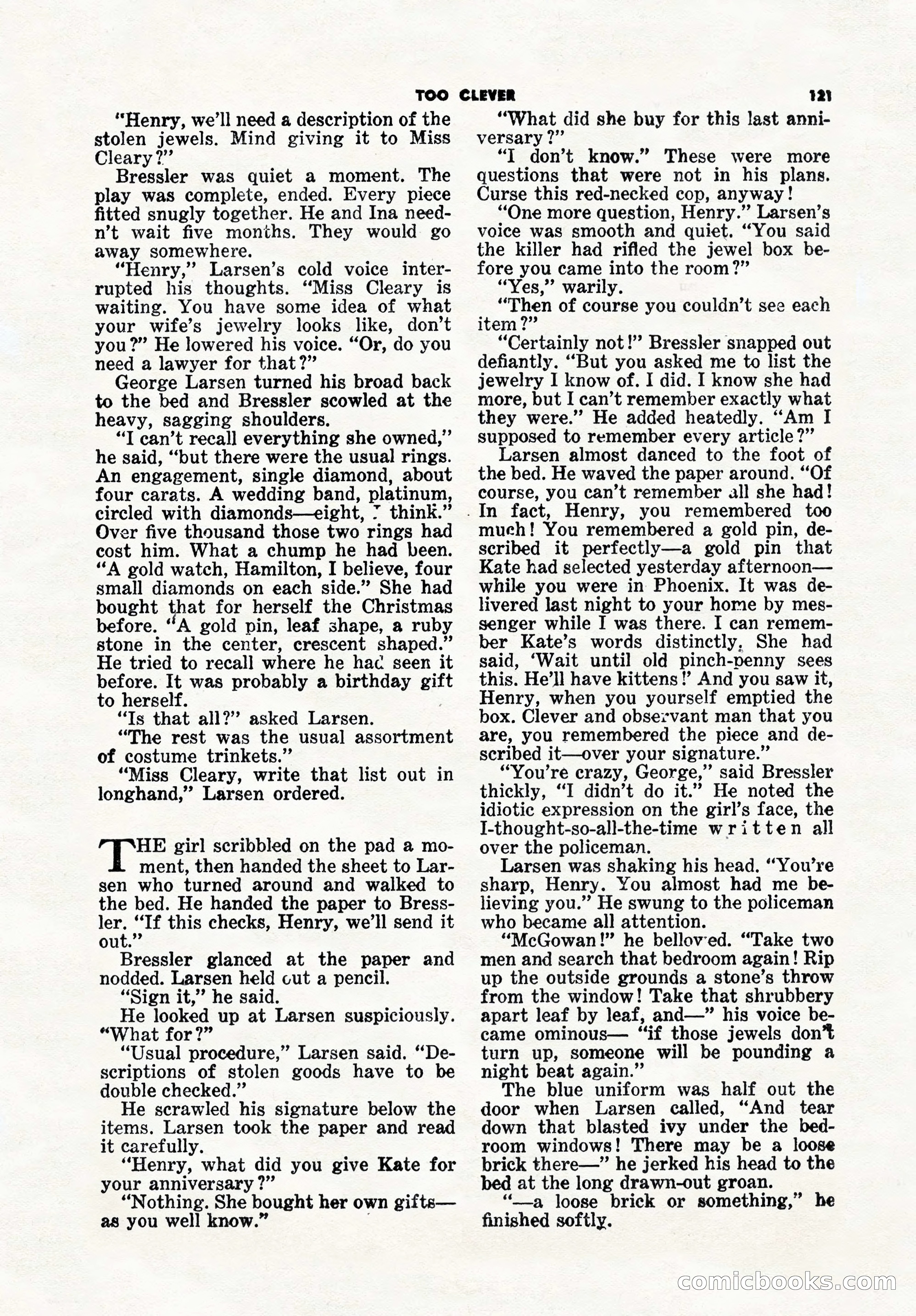 5 Detective Novels Magazine, Winter 1950 — page 121 of 148