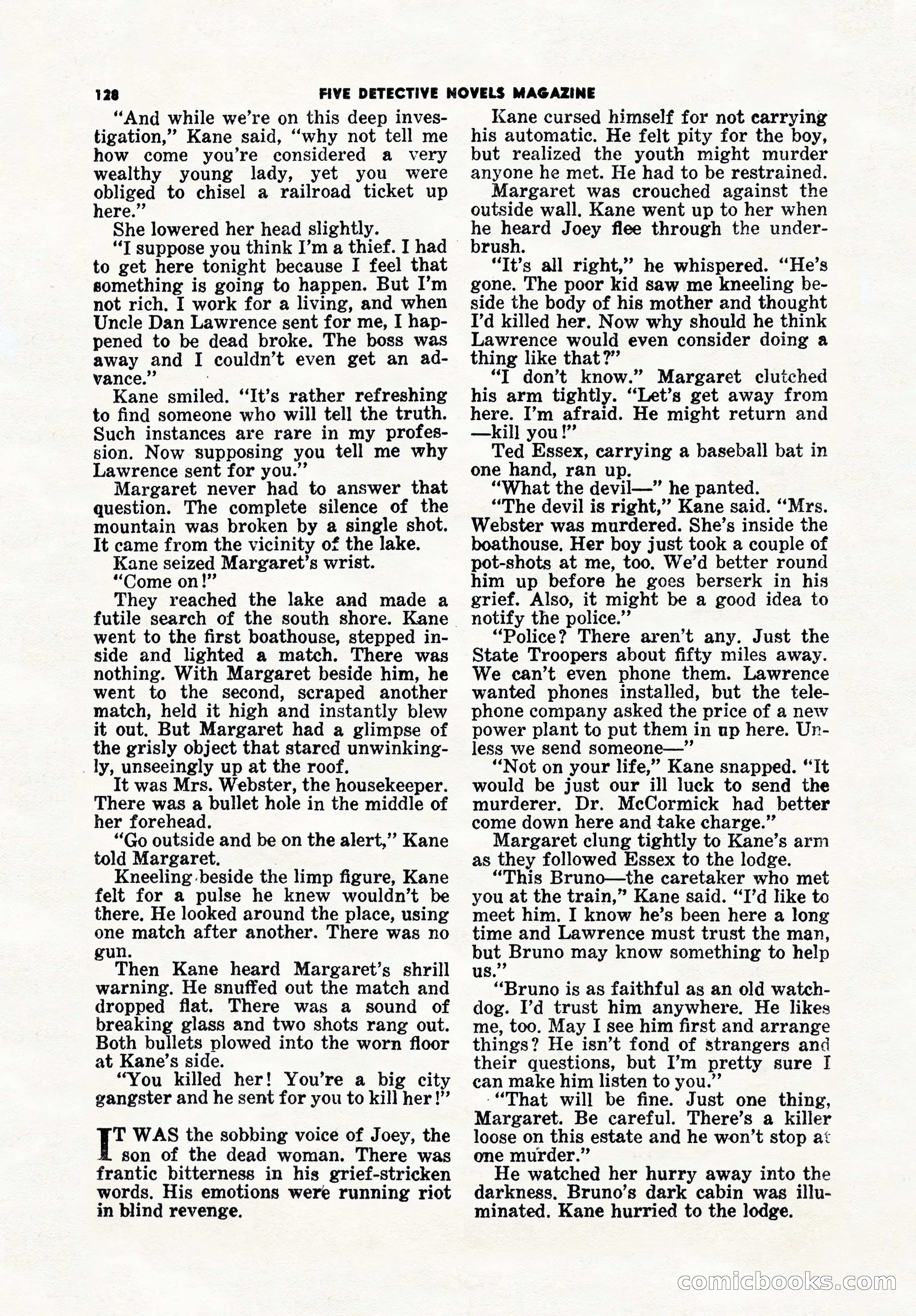 5 Detective Novels Magazine, Winter 1950 — page 128 of 148