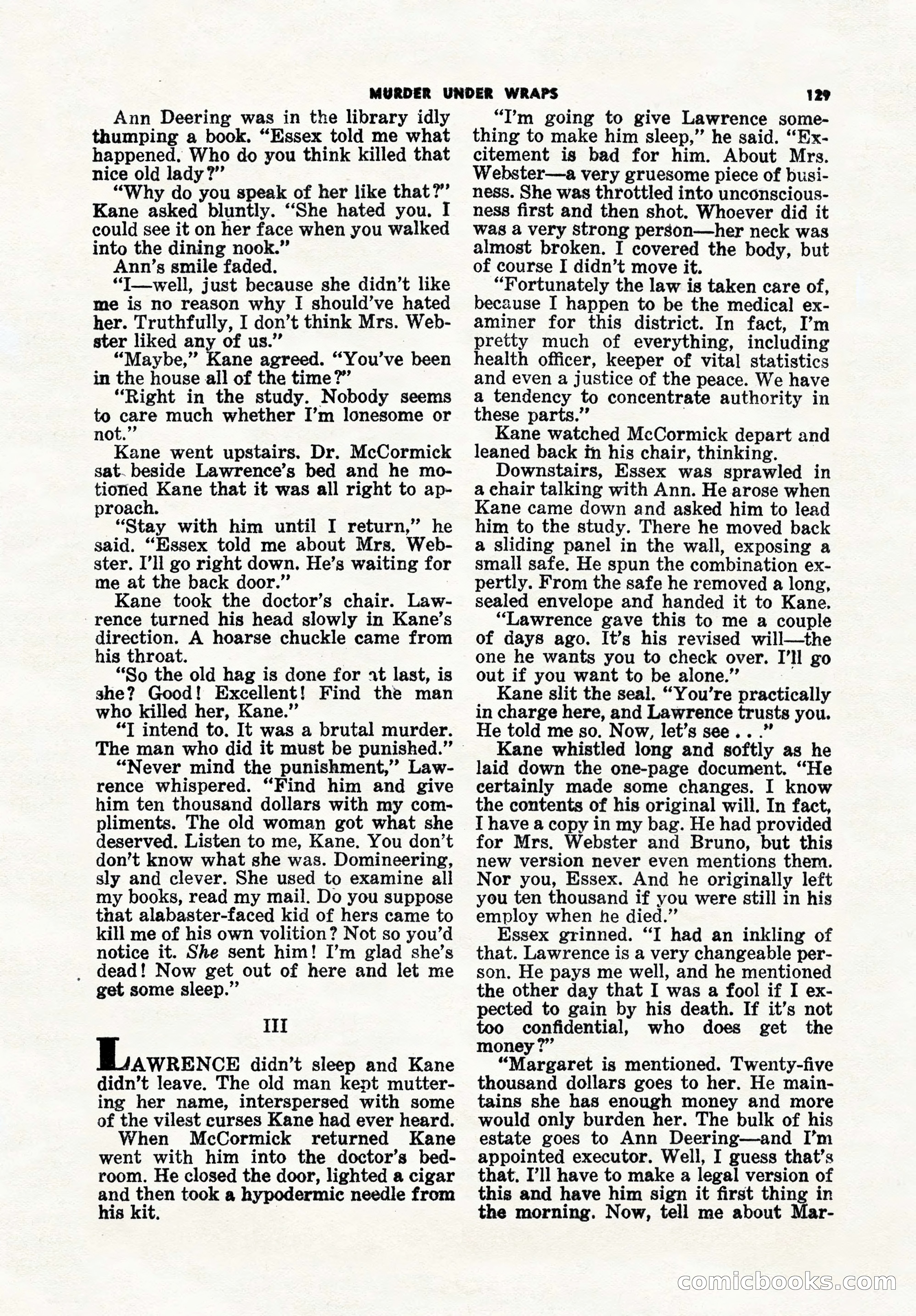 5 Detective Novels Magazine, Winter 1950 — page 129 of 148