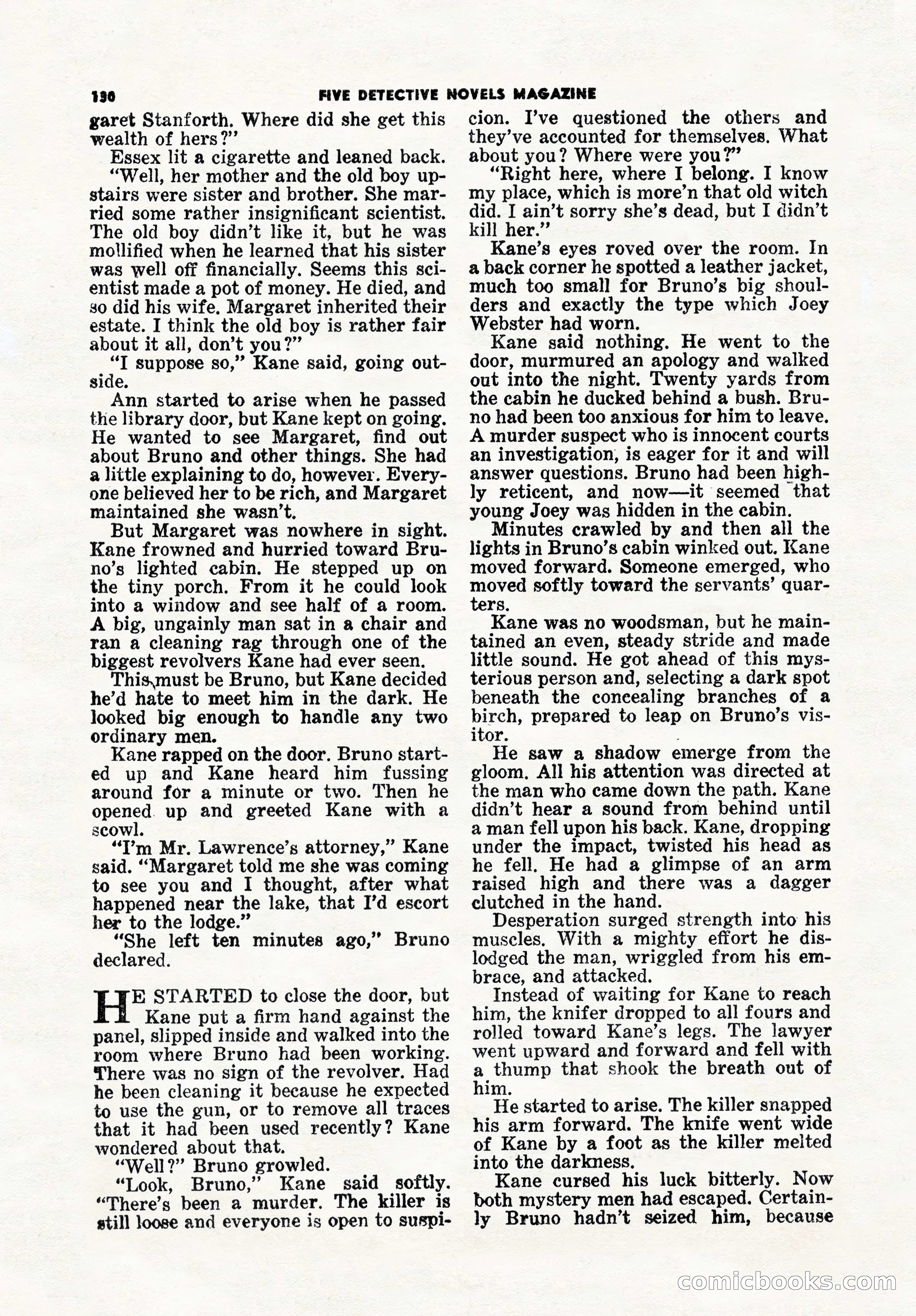 5 Detective Novels Magazine, Winter 1950 — page 130 of 148