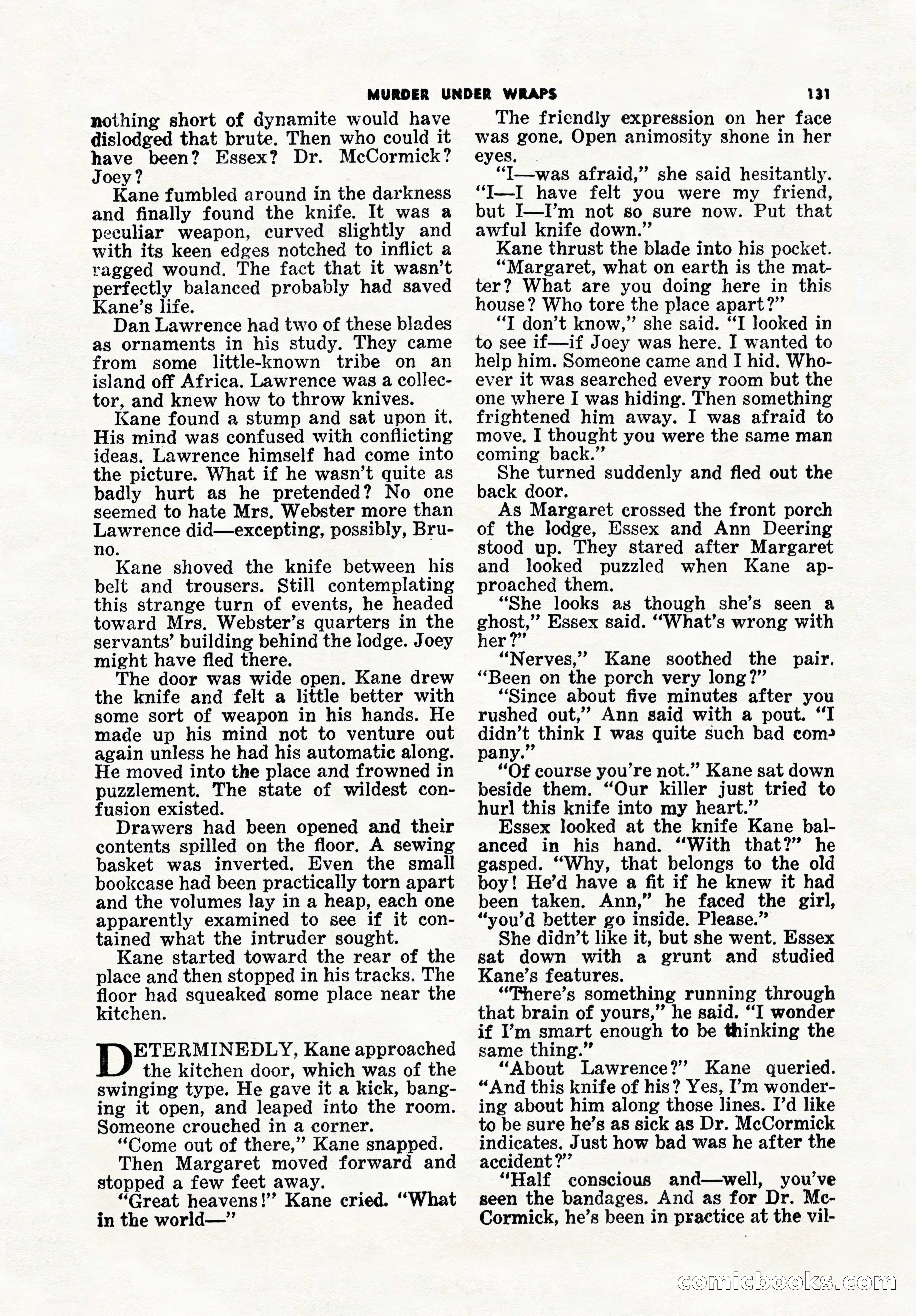 5 Detective Novels Magazine, Winter 1950 — page 131 of 148